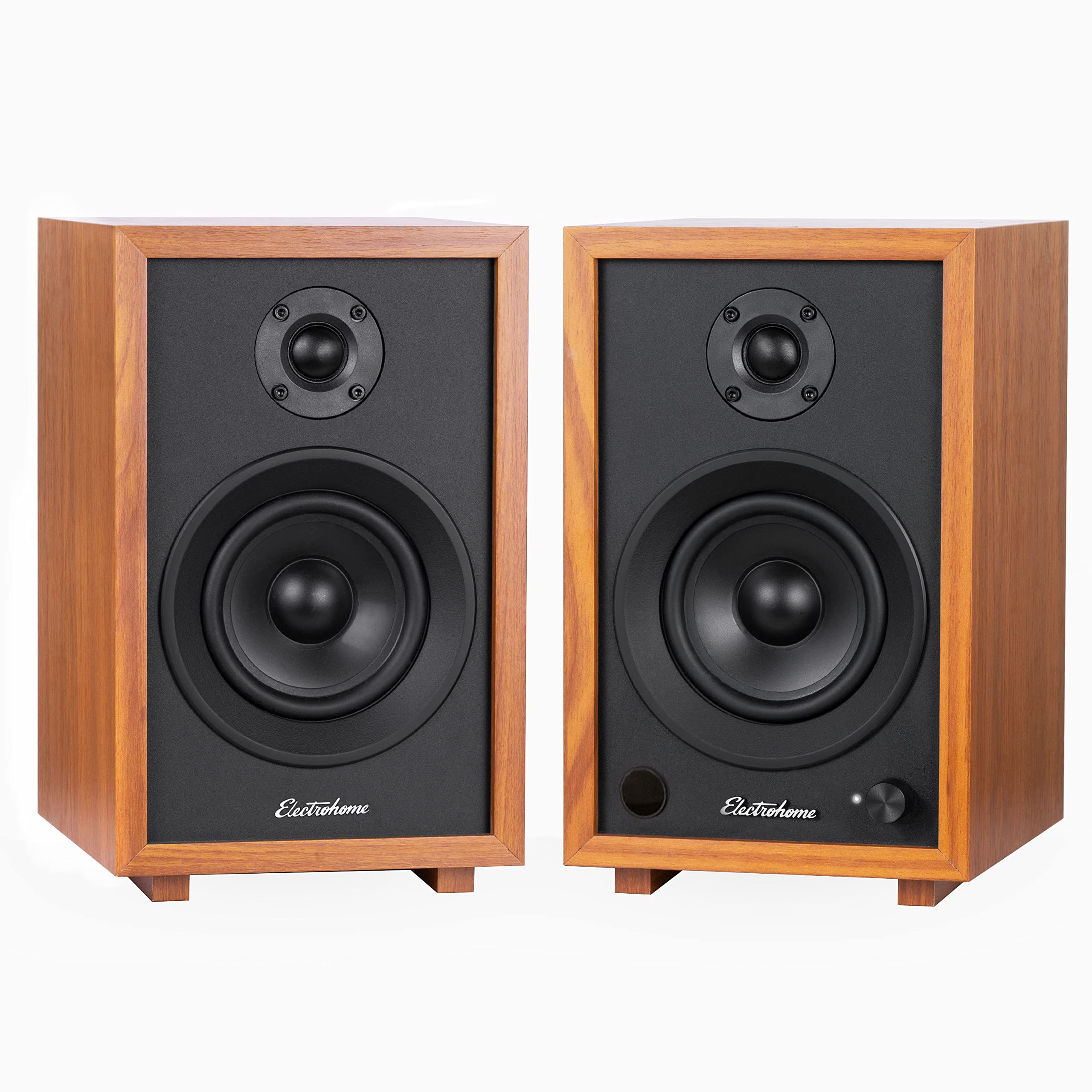 Electrohome McKinley 2.0 Stereo Powered Bookshelf Speakers with Built-in Amplifier, 4