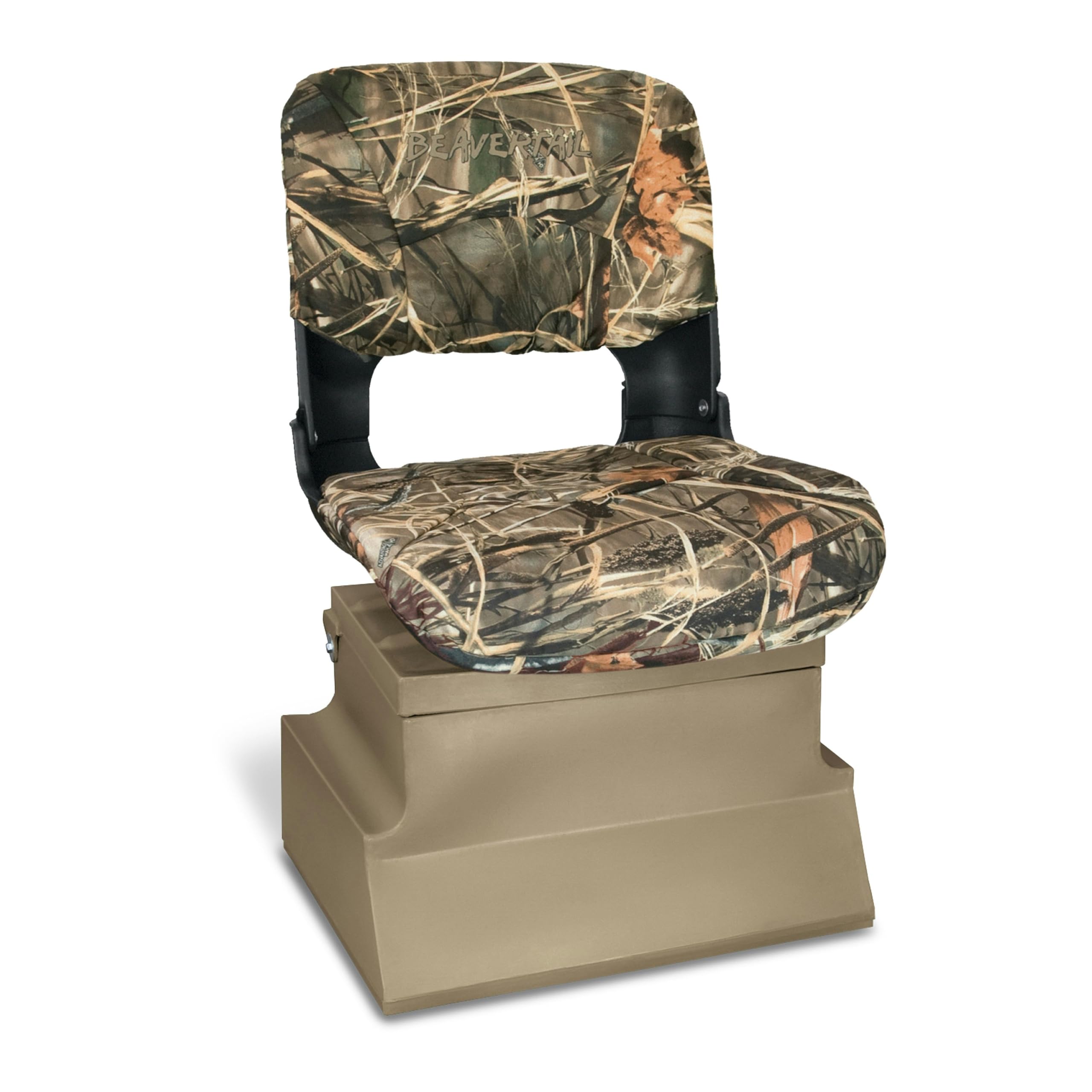 Stealth 1200 Swivel Seat with Storage Box - Heavy Duty Fishing Boat Chair with Rotating Base & Waterproof Storage | Perfect for Bass Boats, Pontoon Boats & Marine Use