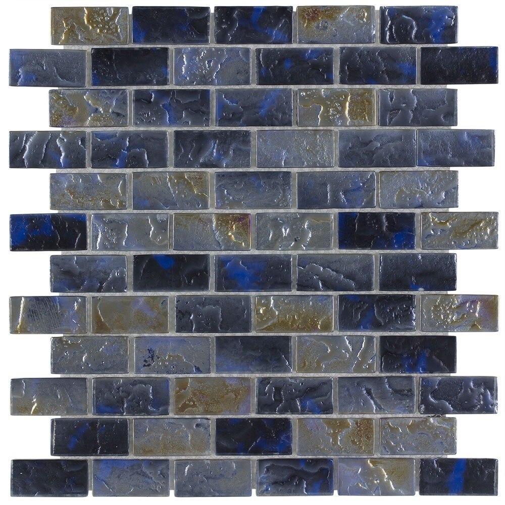 Iridescent Pool Glass Tile Volcano 1x2 - Stunning Mosaic for Swimming Pools, Backsplashes & Water Features | Perfect for Outdoor & Indoor Decor