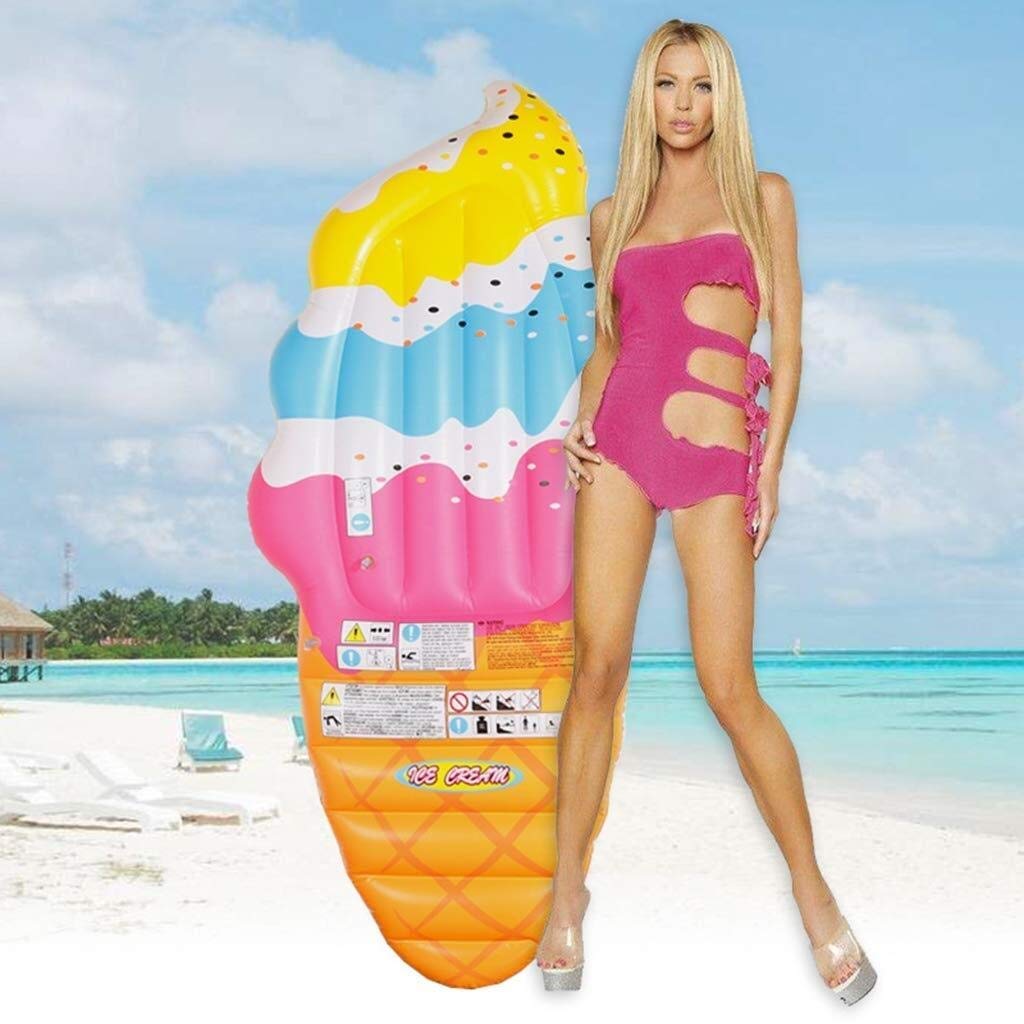 **Inflatable Ice Cream Pool Float - Adult Swimming Airbed for Water Leisure, Comfortable Floating Chair for Pool, Lake & Beach Relaxation**