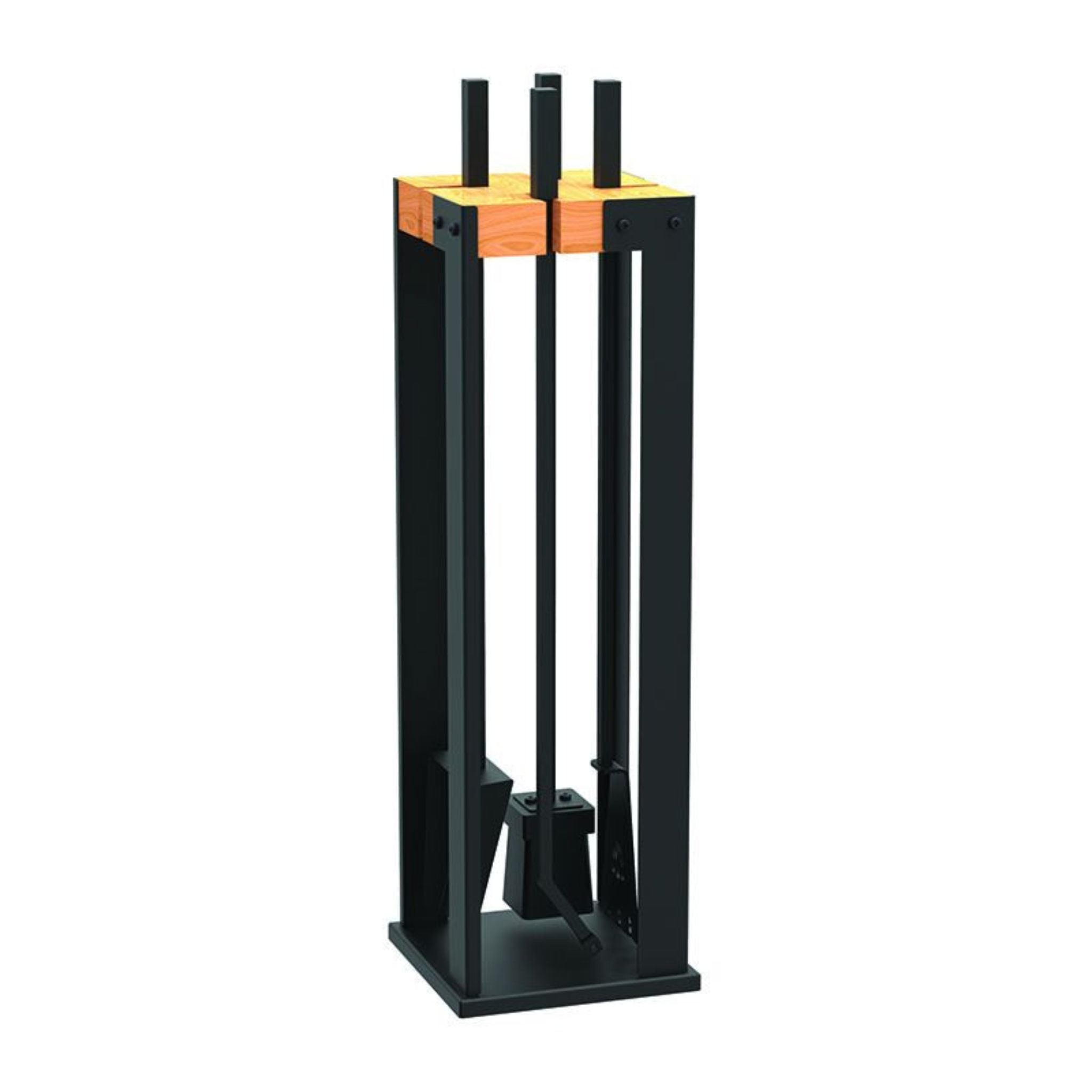 Osburn AC02620 Duplex Fireplace Tool Set - Heavy Duty Fireplace Poker, Brush, Shovel & Stand - Perfect for Indoor & Outdoor Fireplaces, Fire Pits & Wood Stoves