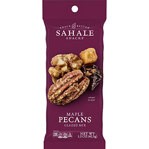 Sahale Snacks Maple Pecans Glazed Mix - 1.5oz (Pack of 9) | Healthy Nut Snack for Hiking, Office & Travel | Gluten-Free Trail Mix with Maple Syrup & Pecans