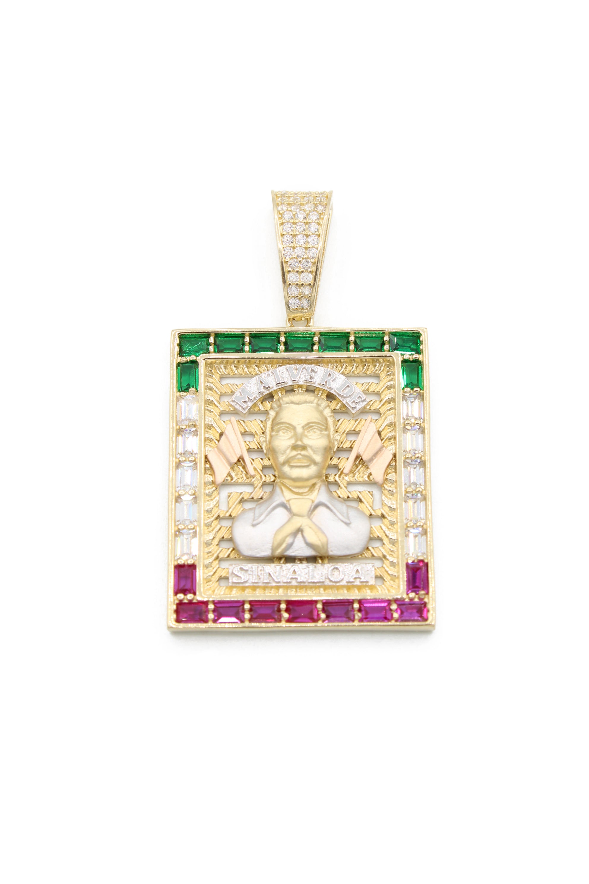 14K Gold Malverde Sinaloa Pendant Necklace - Religious Charm Jewelry for Men & Women - Perfect for Gifts, Everyday Wear & Special Occasions