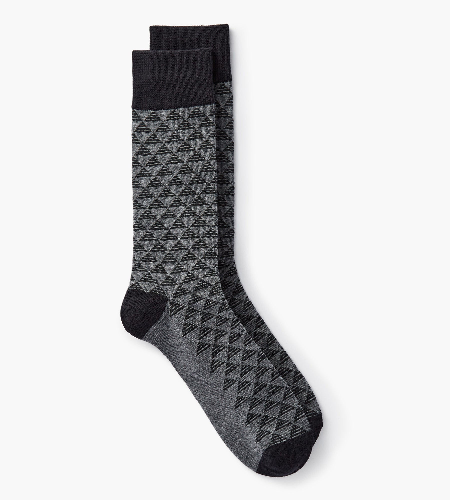 TT 5443 986 8101 Geo Pattern Crew Socks - Comfortable Cotton Blend Socks for Men & Women - Perfect for Hiking, Running, and Everyday Wear