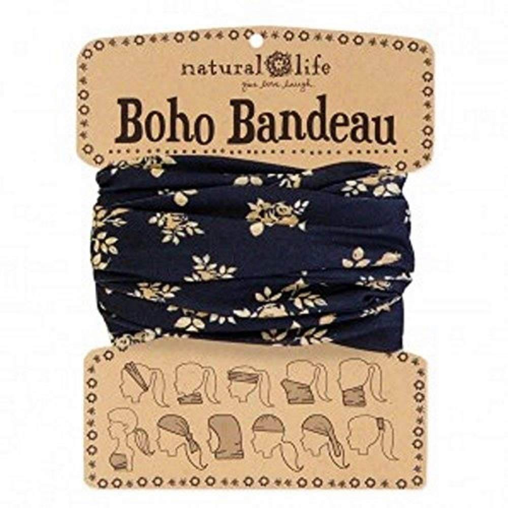 Black & Cream Floral Boho Bandeau® - Stylish Strapless Bikini Top for Women, Perfect for Beach Vacations, Pool Parties & Summer Getaways