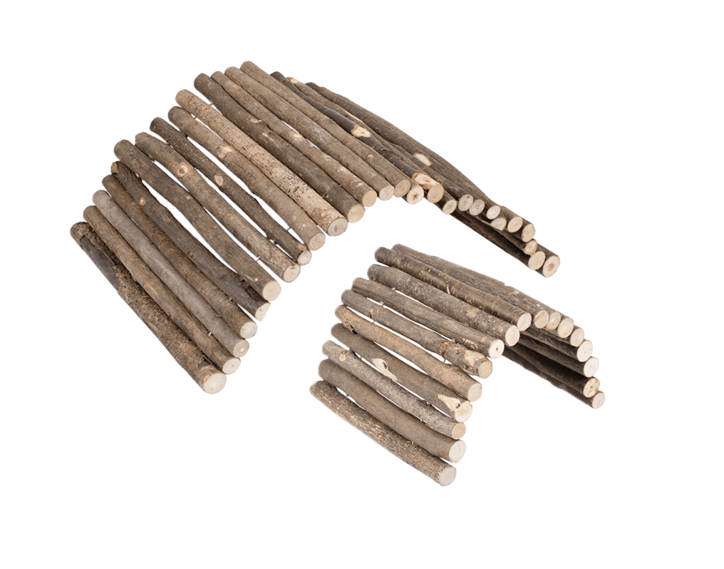 DUVO PLUS Expandable Wooden Bendy Bridge for Small Pets - Hamster, Gerbil, Rat Habitat Accessory - Perfect for Cages, Tunnels & Play Areas