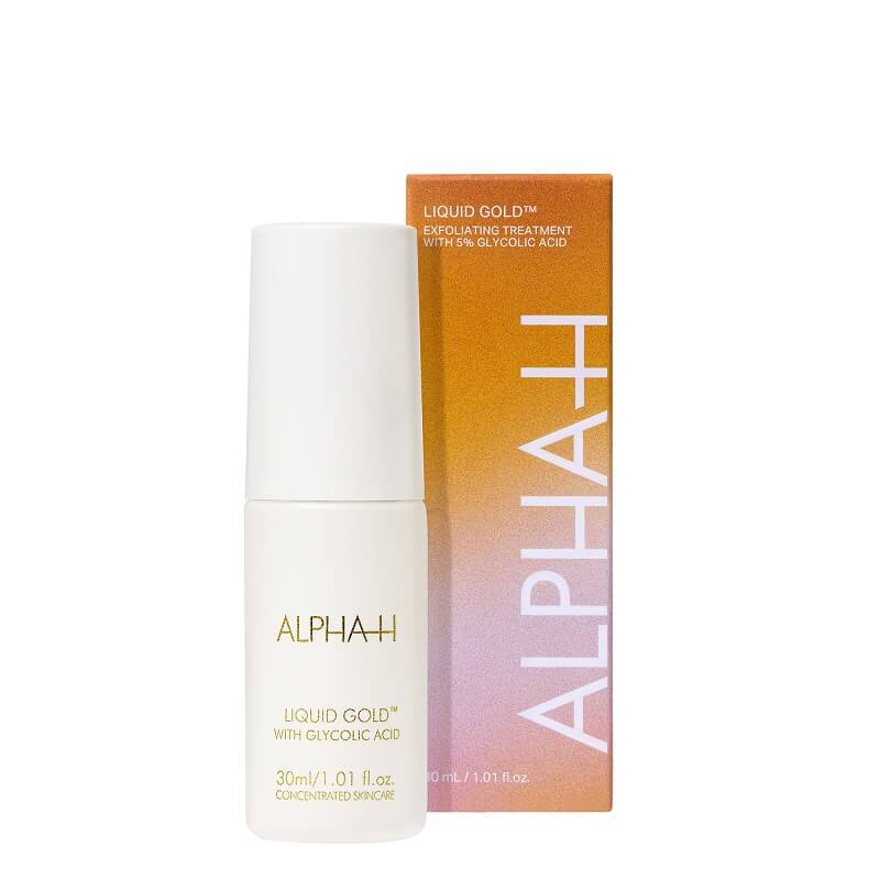 Alpha H Liquid Gold To Go Christmas Edition - Exfoliating Glycolic Acid Treatment for Glowing Skin | Limited Edition Holiday Skincare Gift