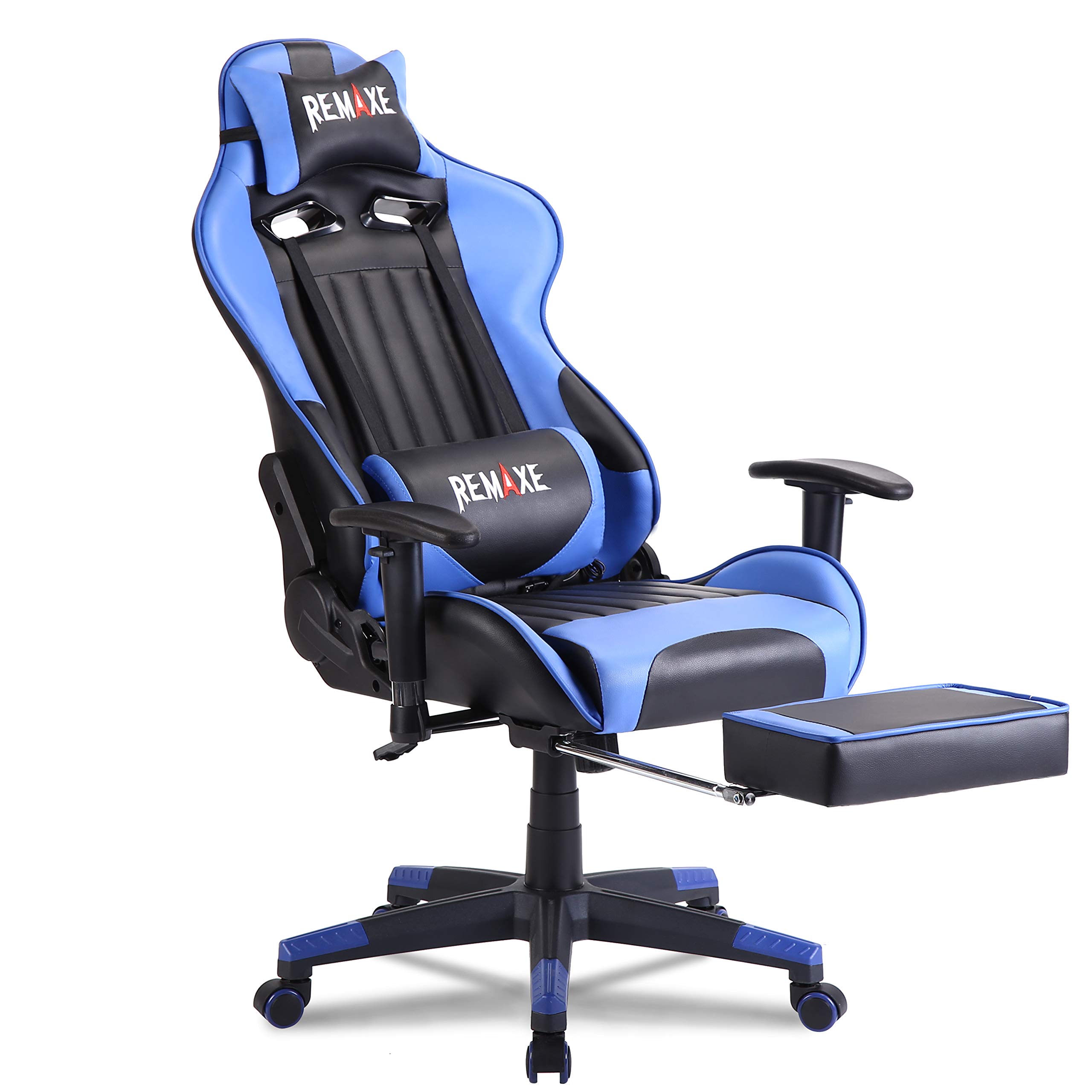 Premium Ergonomic Gaming Chair with Adjustable Footrest & Lumbar Support - High Back Racing Style PU Leather Office Chair for PC & Console Gamers - Perfect for Long Gaming Sessions, Work from Home & Esports Tournaments