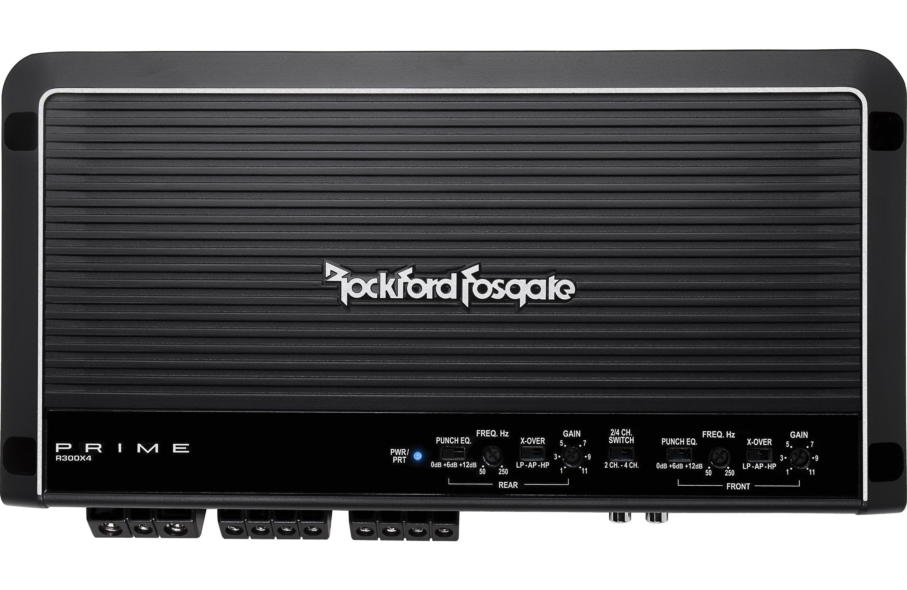 Rockford Fosgate Prime R300X4 4-Channel Amplifier - 300W Car Audio Amp for High-Performance Sound Systems | Perfect for Car, Truck, and Marine Stereo Upgrades