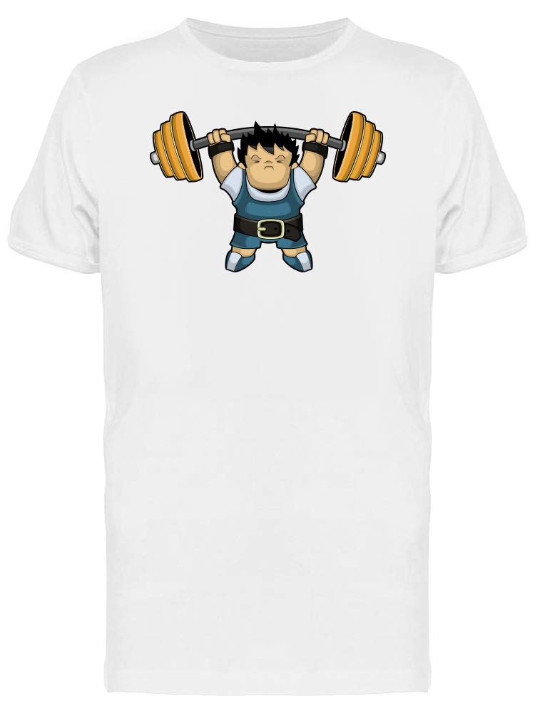 Smartprints Cool Weightlifter Man Cartoon T-Shirt for Men - Gym & Workout Apparel - Perfect for Bodybuilding, Fitness Training & Casual Wear