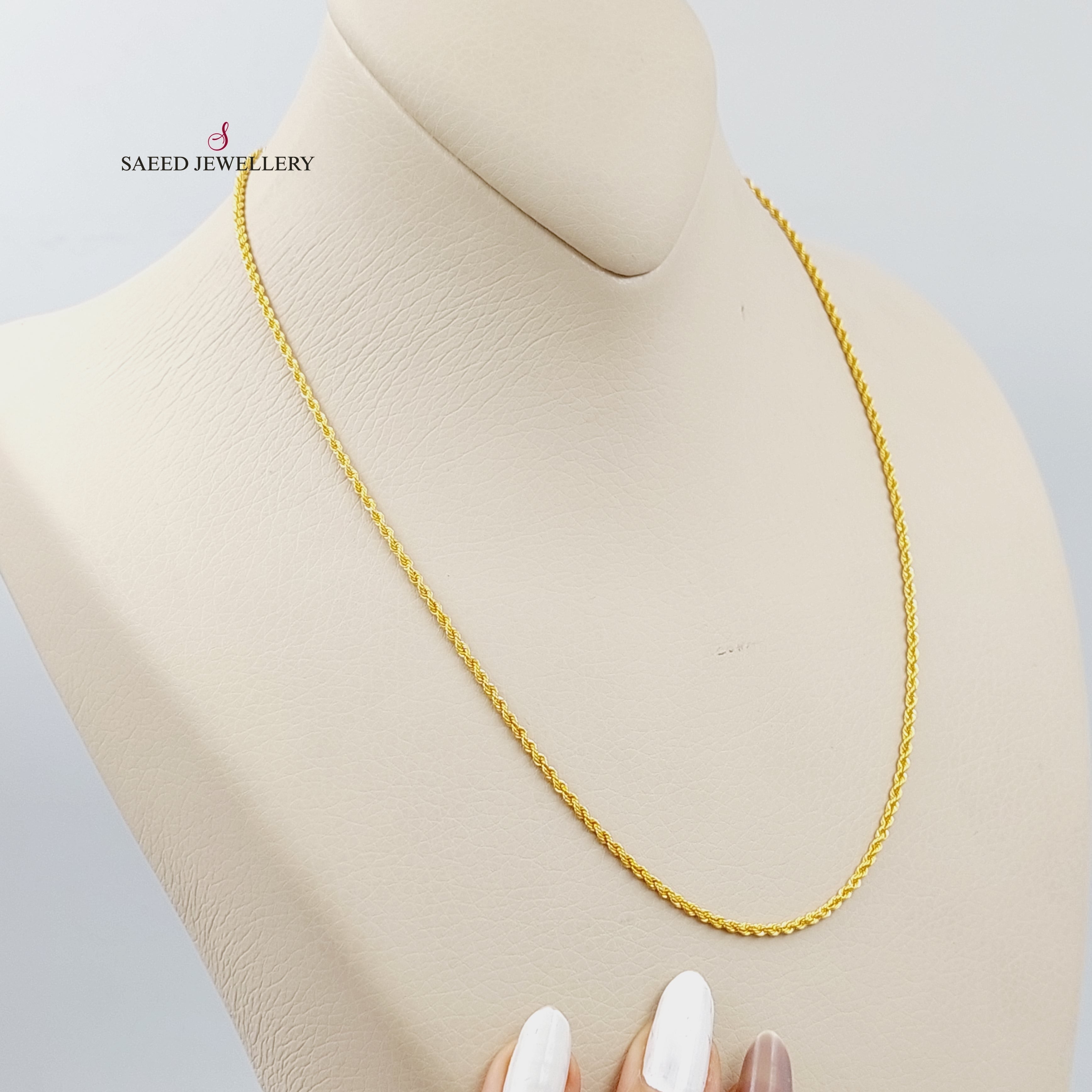 45cm Thin Rope Chain Necklace for Women - Dainty Gold Plated Stainless Steel Cable Chain - Perfect for Layering, Everyday Wear & Gift Giving