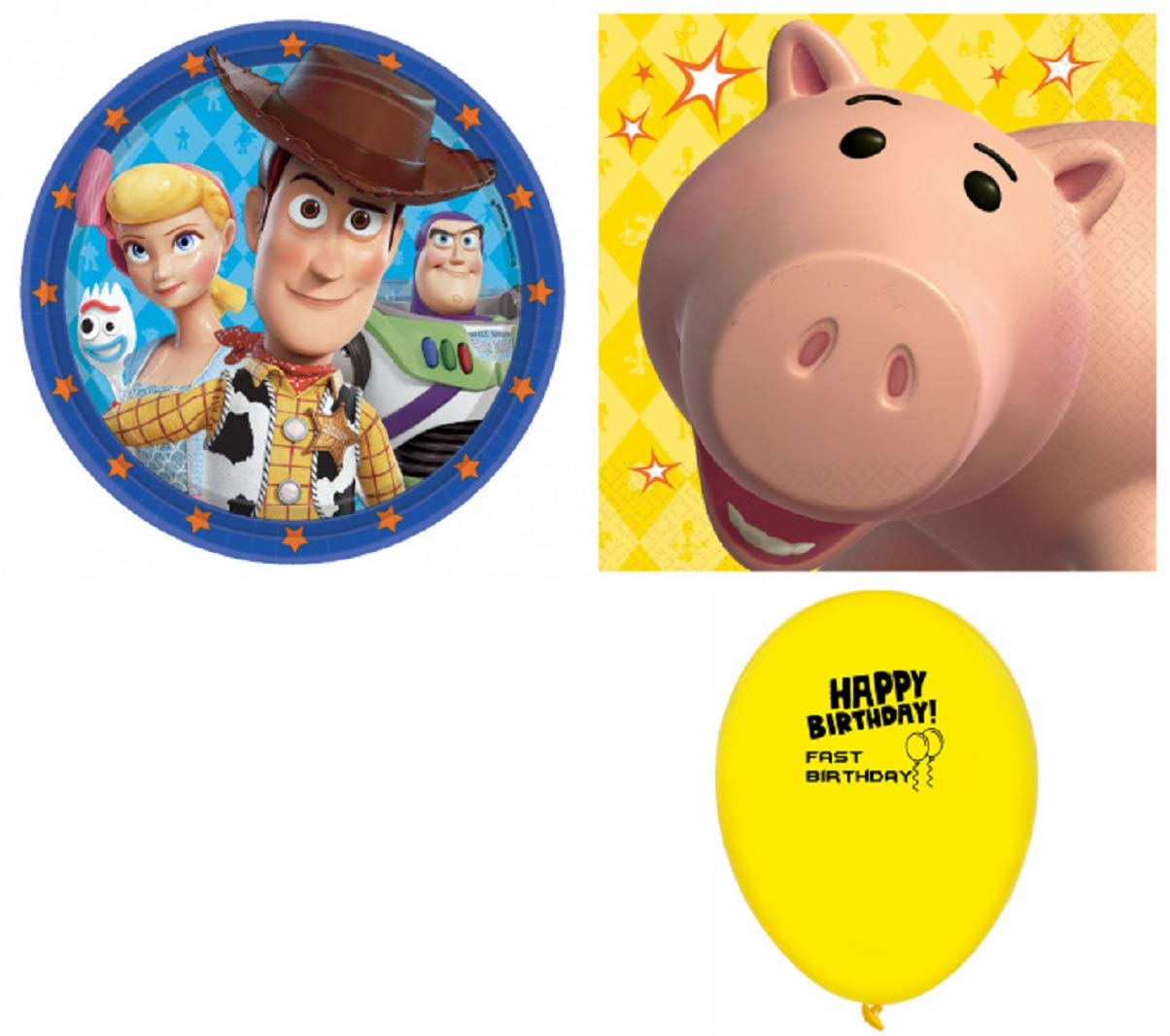 Toy Story 4 Kids Lunch Plates & Napkins Set - 6 Pack Disney Party Supplies for Birthday, Picnic & School Lunch (Buzz Lightyear, Woody)