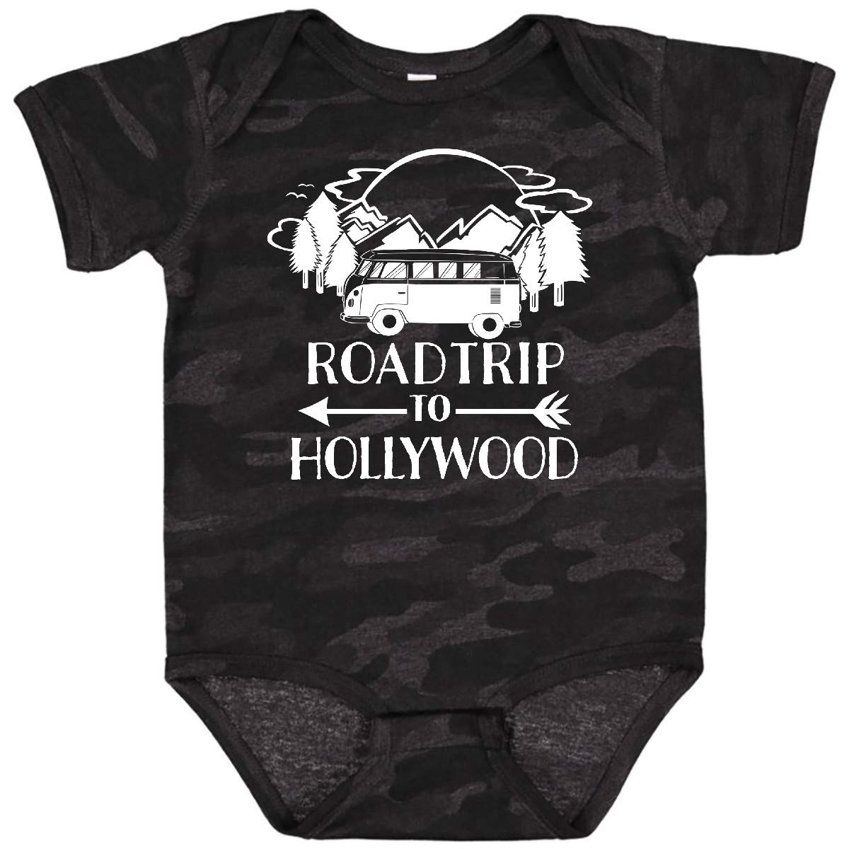 Inktastic Road Trip to Hollywood Baby Bodysuit - Cute Infant Onesie for Travel & Vacation - Perfect for Hollywood-Themed Parties, Family Trips & Photo Shoots