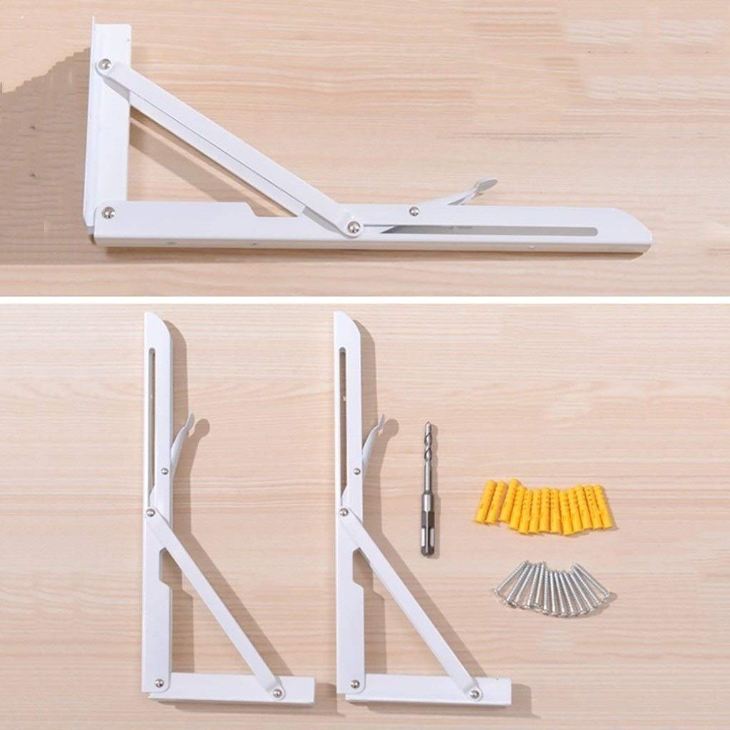 Space-Saving Fold Out Wall Table - Sturdy Wooden Folding Table with Metal Frame | Easy Wall Mount Installation | Compact 31.5
