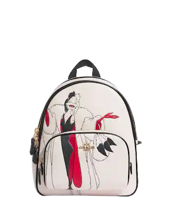 Coach Disney X Coach Mini Court Backpack With Cruella Motif - Stylish Disney Collection Crossbody Bag for Women, Perfect for Travel, Work & Everyday Use