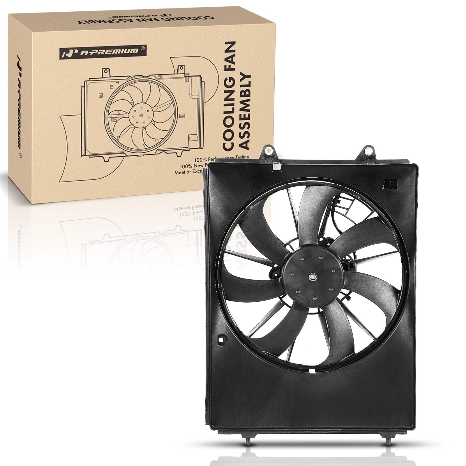 Premium Right A/C Condenser Fan Assembly Replacement for Honda Pilot 2016-2022, Ridgeline 2017-2022, Passport 2019-2022, Acura MDX 2014-2020 - OEM# 386155J6A01, 386115J6A01 - Perfect for Cooling System Repair & Summer AC Maintenance