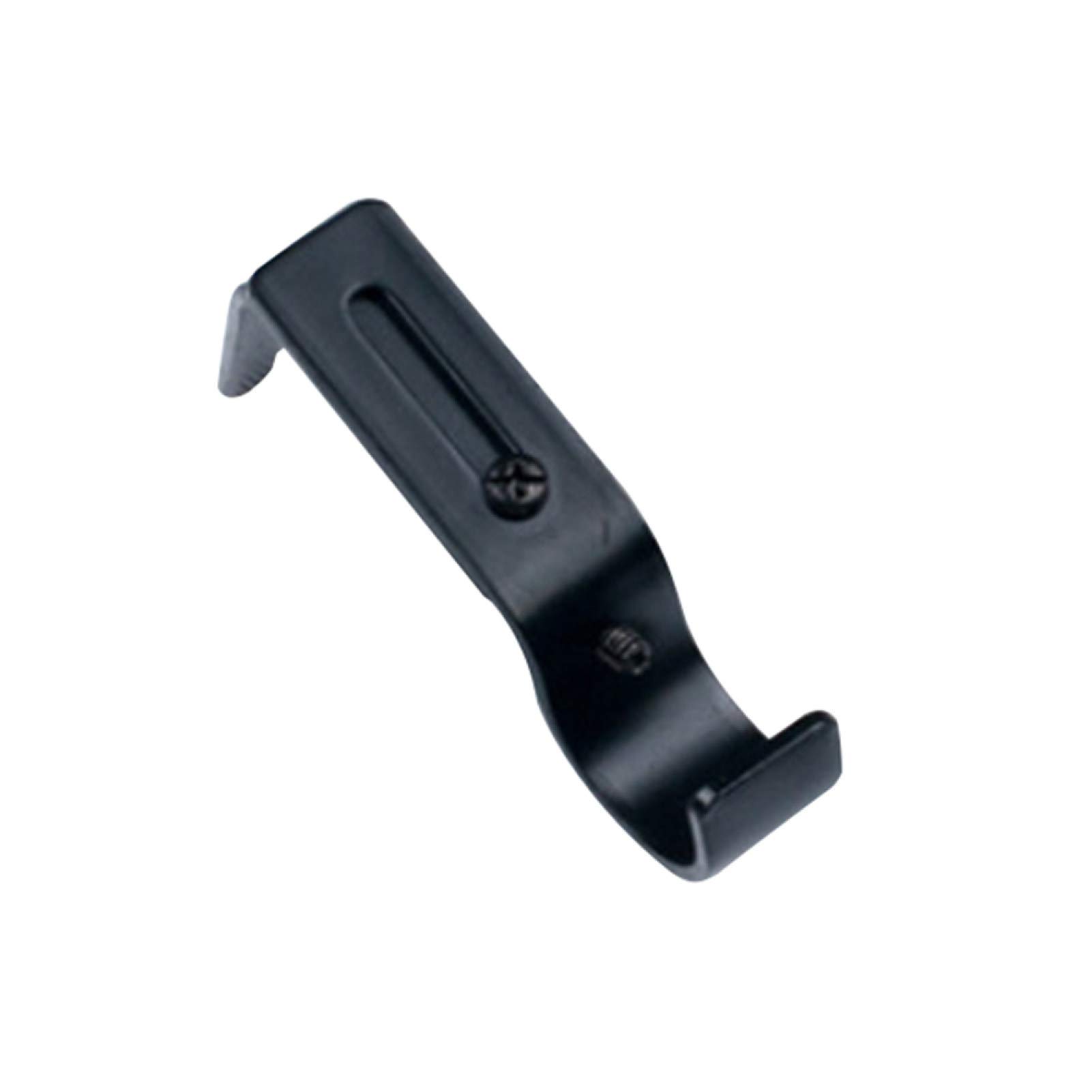 Adjustable Iron Window Curtain Rod Bracket Holder - Heavy Duty Drapery Hooks for Hanging Curtains - Black (Perfect for Living Room, Bedroom & Home Decor)