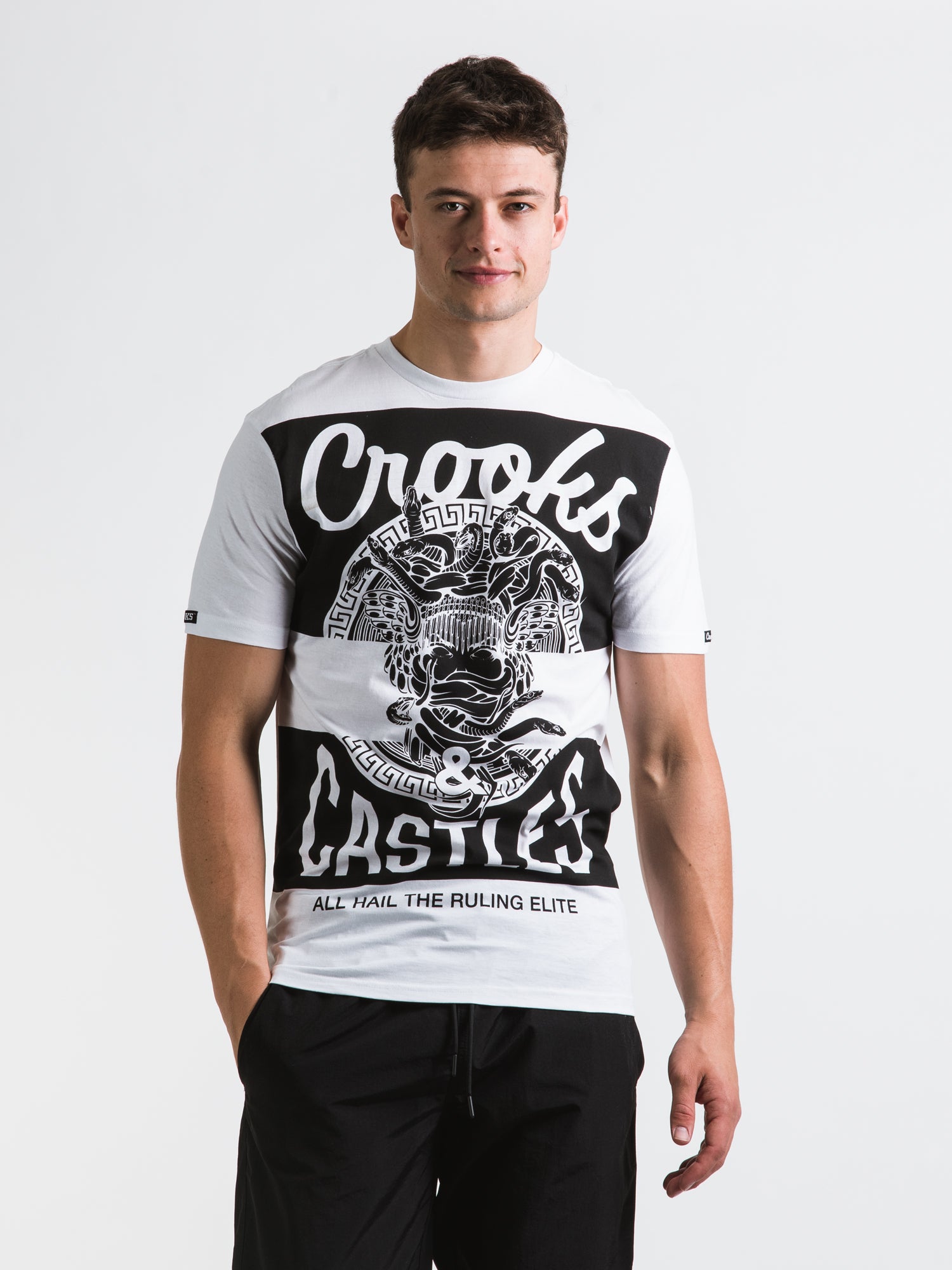 Crooks & Castles Mad Klepto Graphic T-Shirt for Men - Hip Hop Streetwear Fashion - Perfect for Casual Wear, Concerts, and Urban Style Outfits