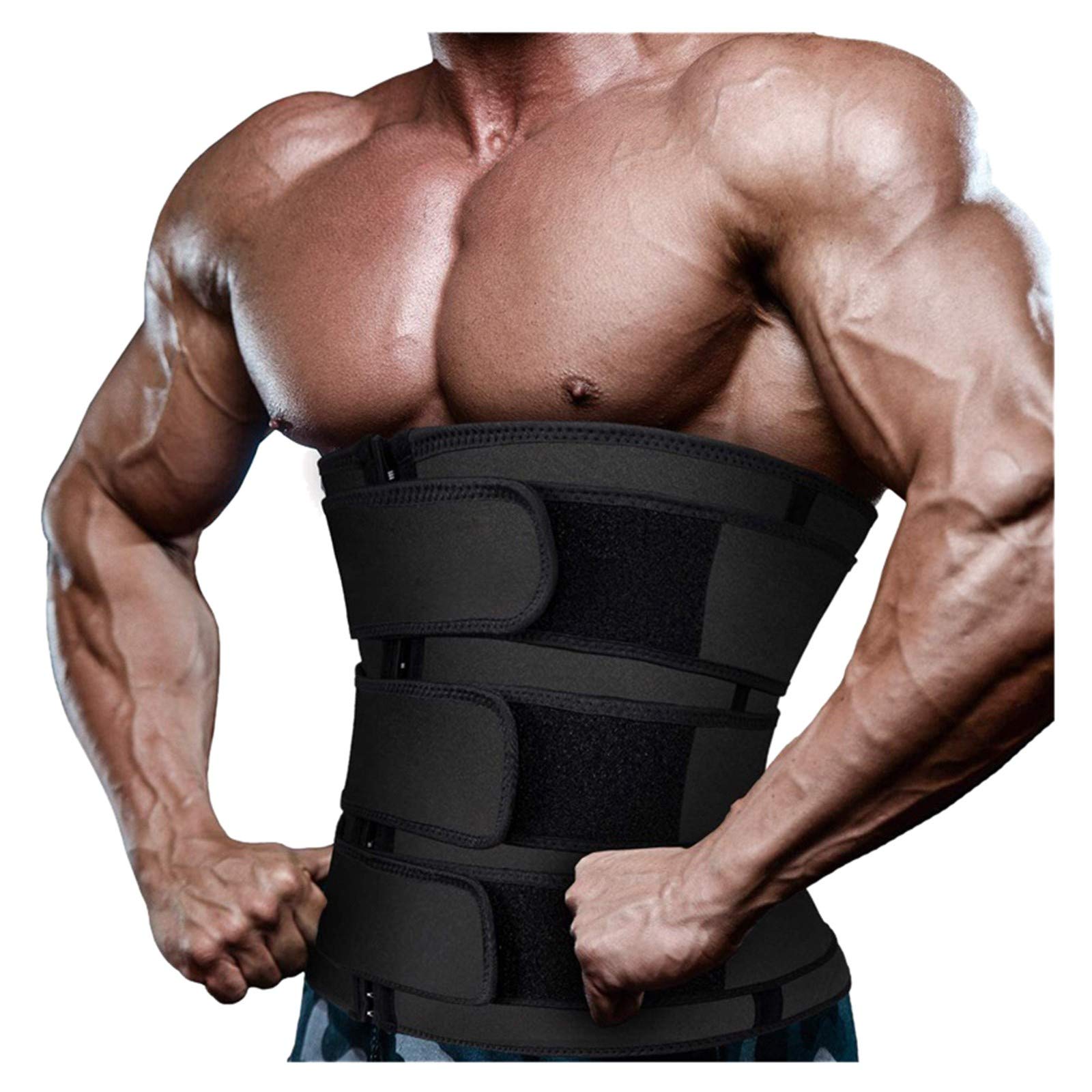 Men's Workout Waist Trainer Corset - Neoprene Sauna Sweat Trimmer Cincher Belt for Belly Fat Loss & Tummy Control - Gym, Weight Loss & Postpartum Recovery Compression Belt