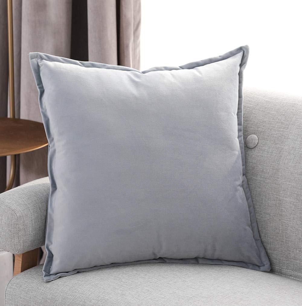 Comfortable Gray Sofa Pillow - 45x45cm Lumbar Support Cushion for Office, Living Room & Bed - Perfect for Napping, Back Pain Relief & Home Decor