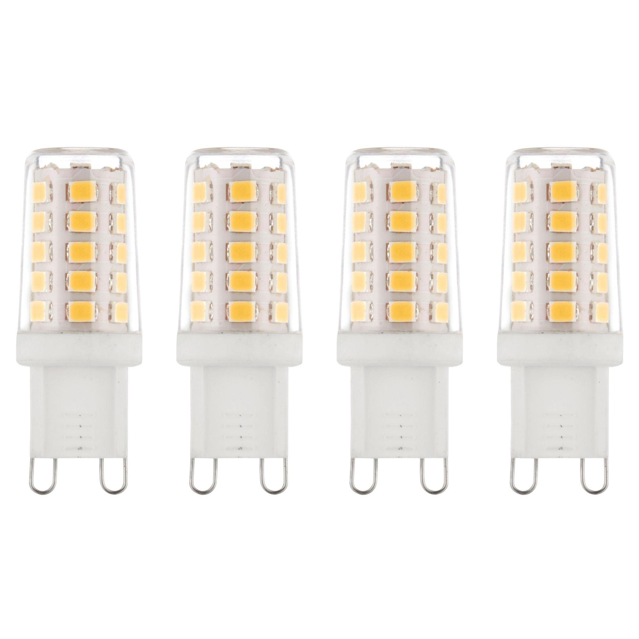 4-Pack G9 LED Light Bulbs 2.3W Warm White 3000K Non-Dimmable - Perfect for Chandeliers, Pendant Lights & Decorative Fixtures