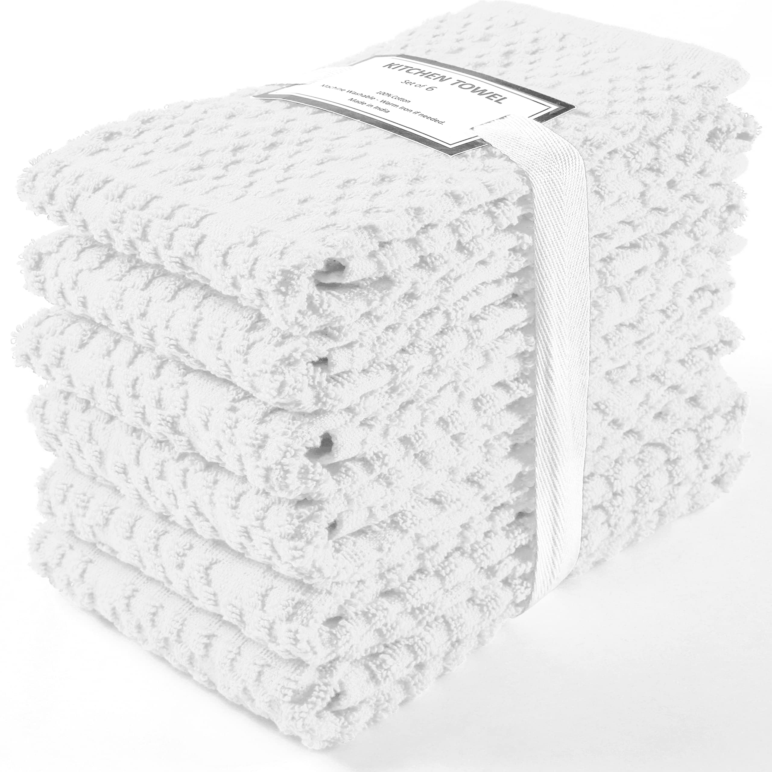 Premium 100% Cotton Quick Dry Kitchen Towels - 16