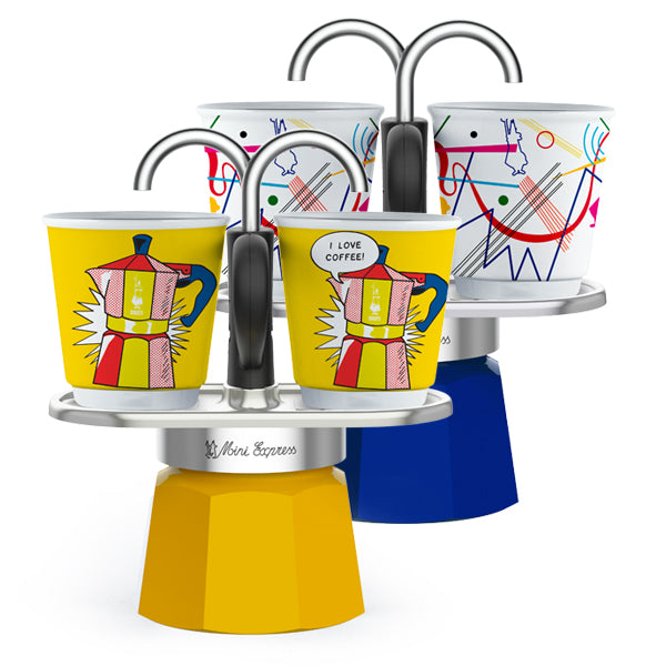 Bialetti Mini Express 2 Cup Stovetop Espresso Maker - Classic Italian Coffee Maker for Home & Office - Perfect for Camping, Travel & Small Spaces (Multiple Colors Available)