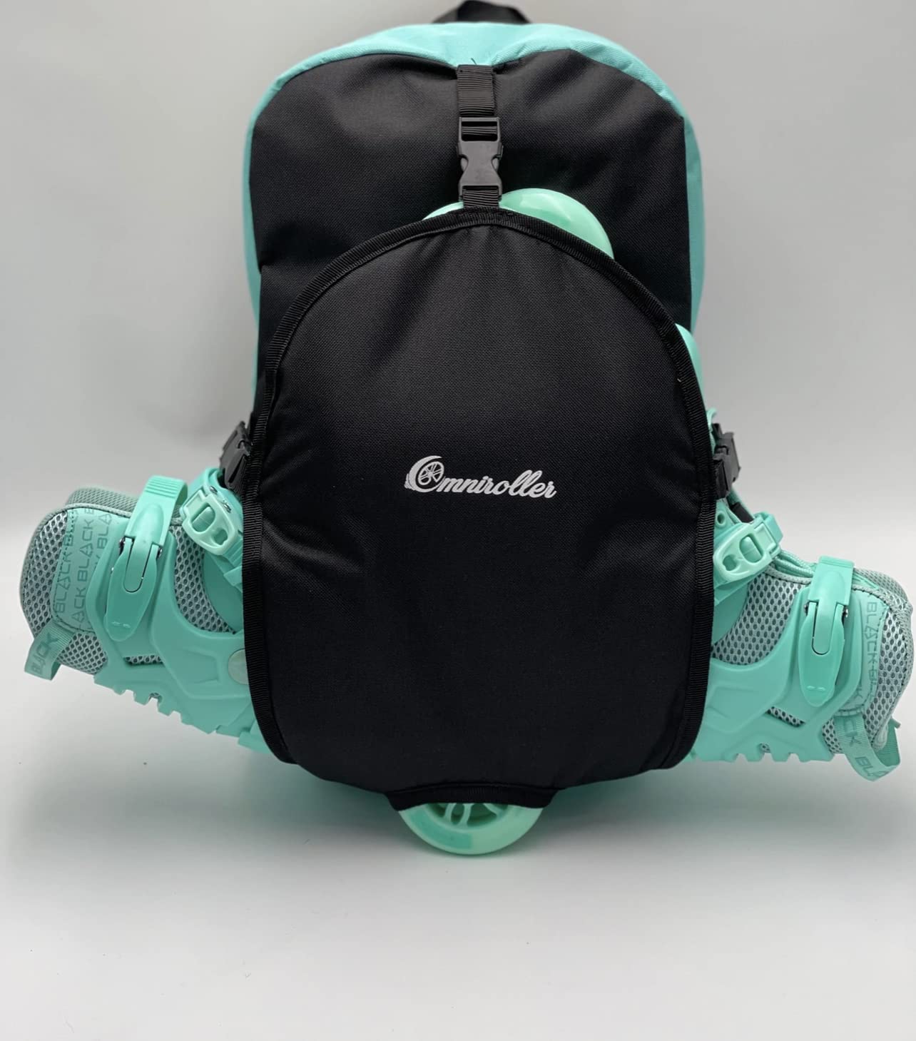 OmniRoller Skates Backpack with Wheel & Shoe Storage Case - Perfect Gift for Skaters (Turquoise) | Ideal for Roller Skating, Travel & Outdoor Adventures