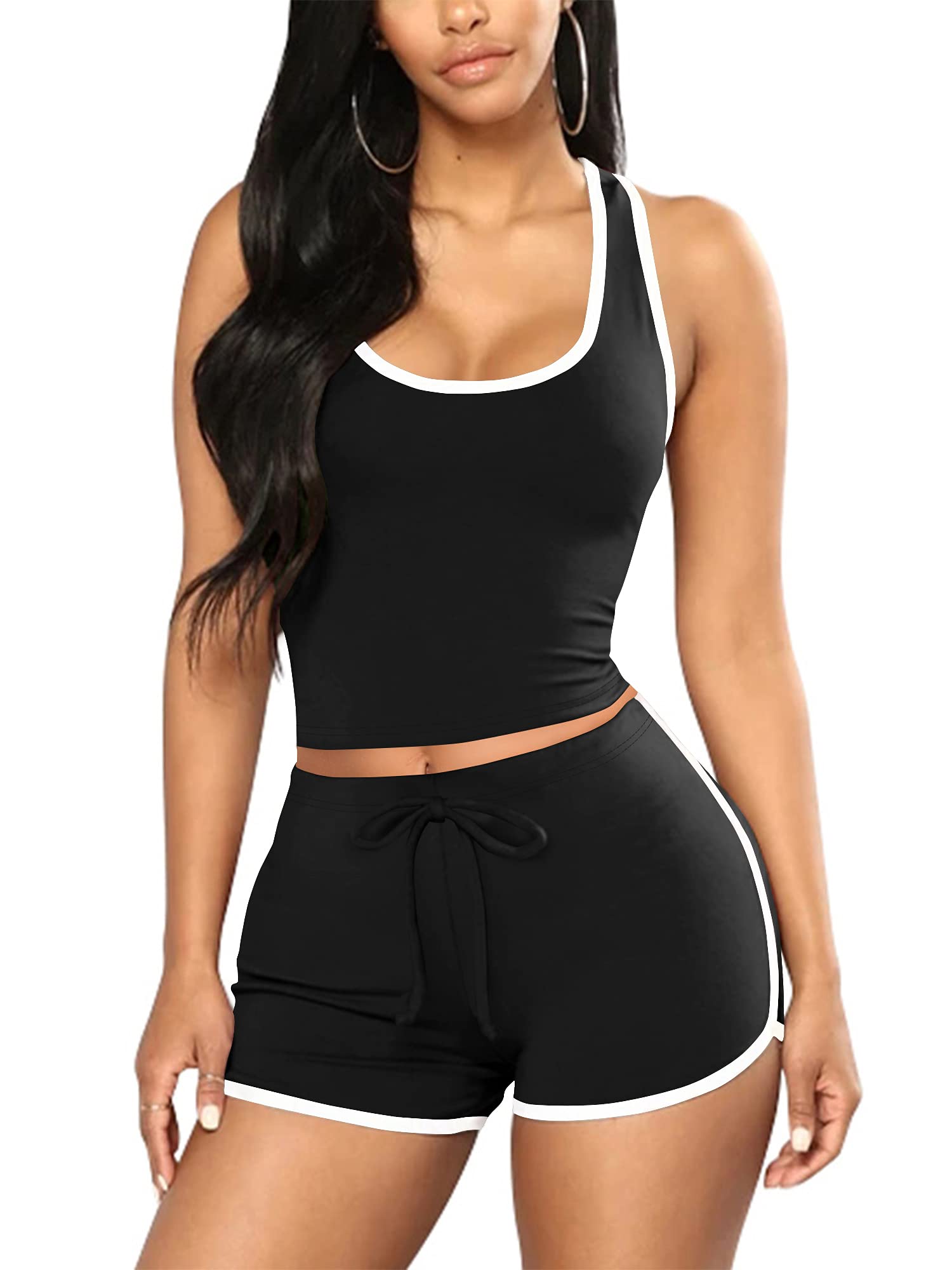 Mrskoala Women's 2-Piece Summer Lounge Set - Sexy Sleepwear Pajama Shorts Set | Cute & Comfortable for Sleep, Loungewear & Vacation