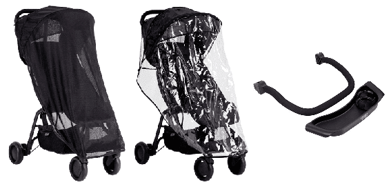 Mountain Buggy Nano All-Weather Stroller Set with Food Tray & Grab Bar - Lightweight Travel Stroller for Infants & Toddlers - Perfect for Outdoor Adventures, Shopping & Air Travel