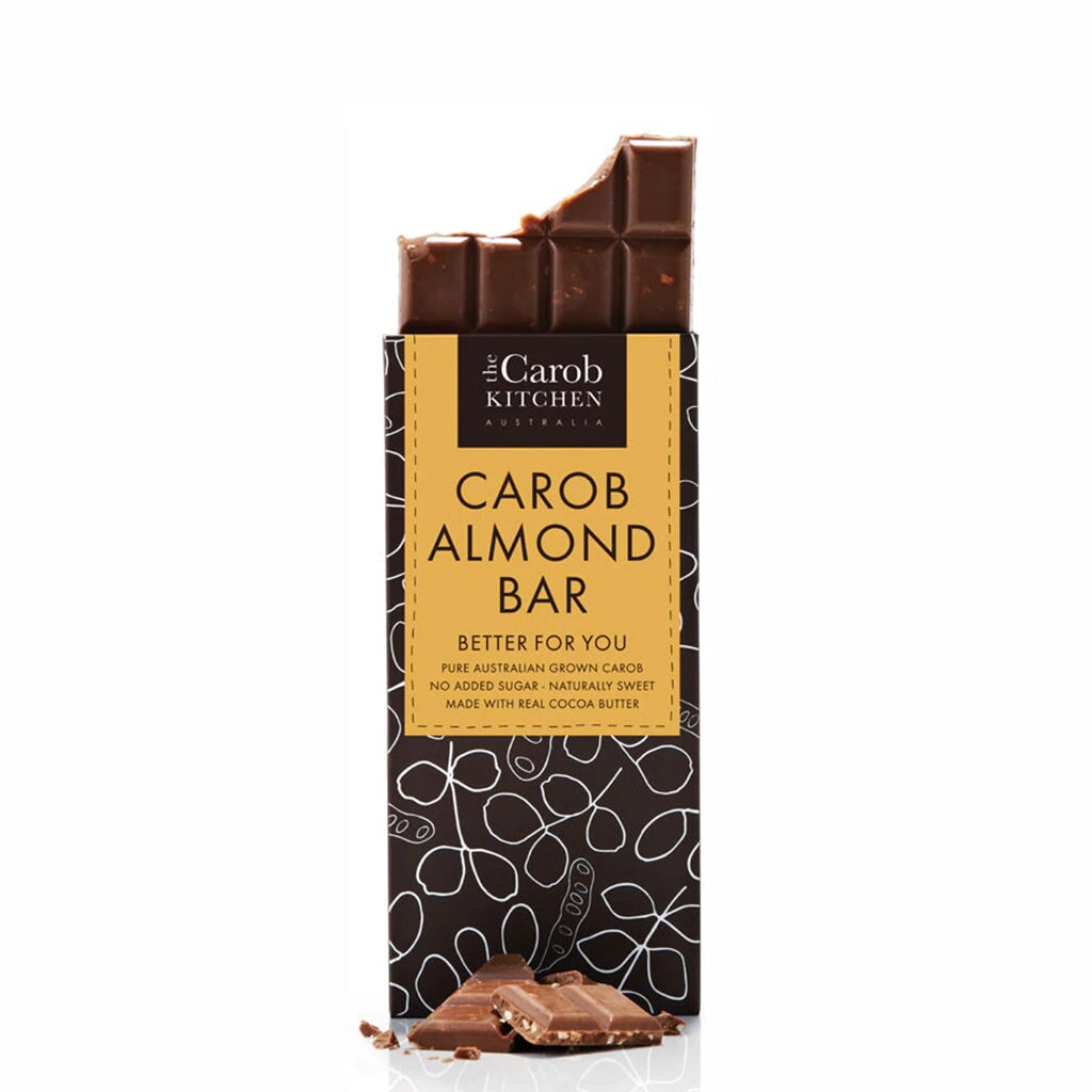 Organic Carob Almond Snack Bar - Gluten-Free, Vegan, Healthy Energy Bar for Hiking, Workouts & On-the-Go Snacking