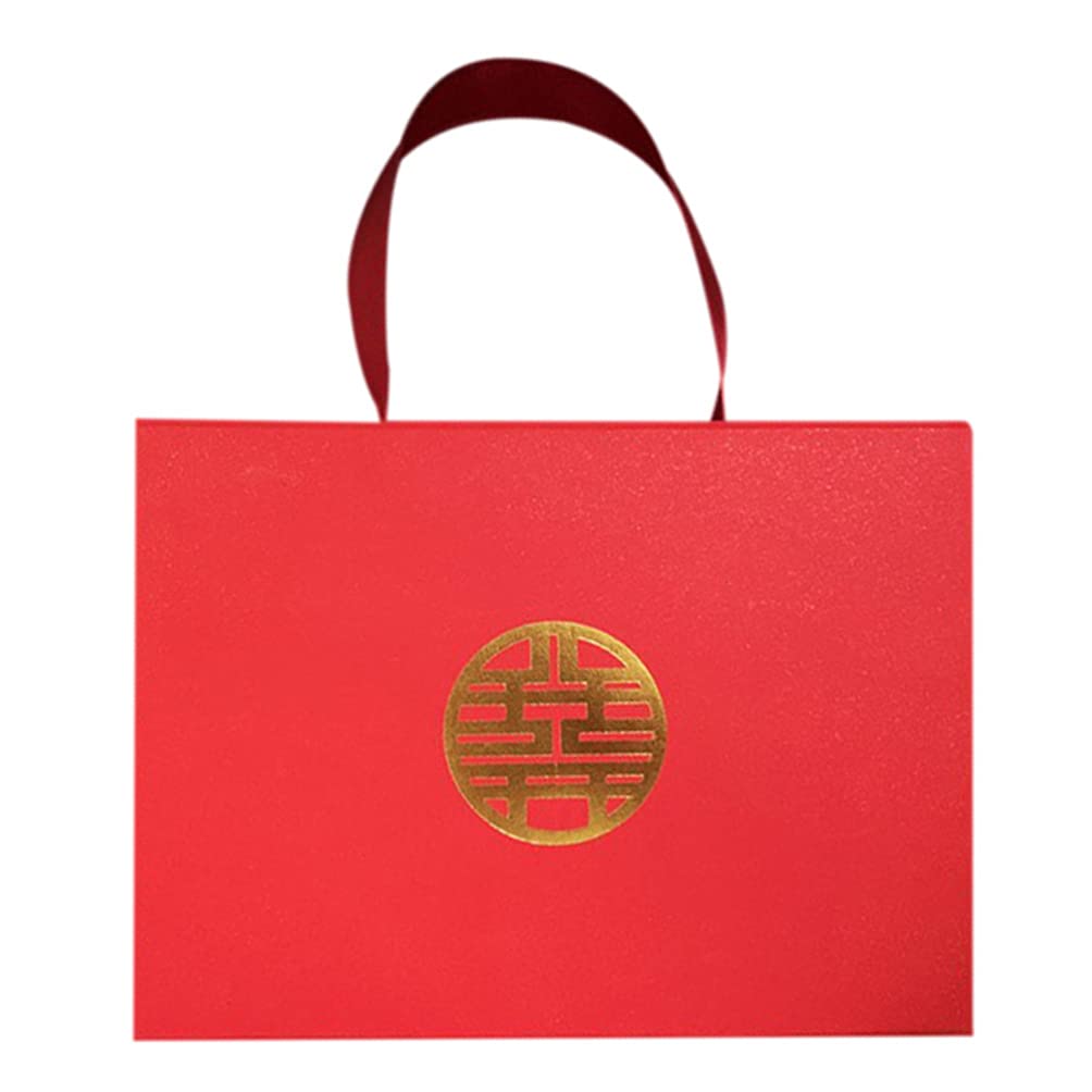 Kesyoo Red Chinese Wedding Candy Box - Elegant Treat Container for Wedding Favors, Birthday Party Gifts, Chocolate & Cookie Storage | Perfect for Bridal Showers, Anniversary Celebrations & Cultural Events
