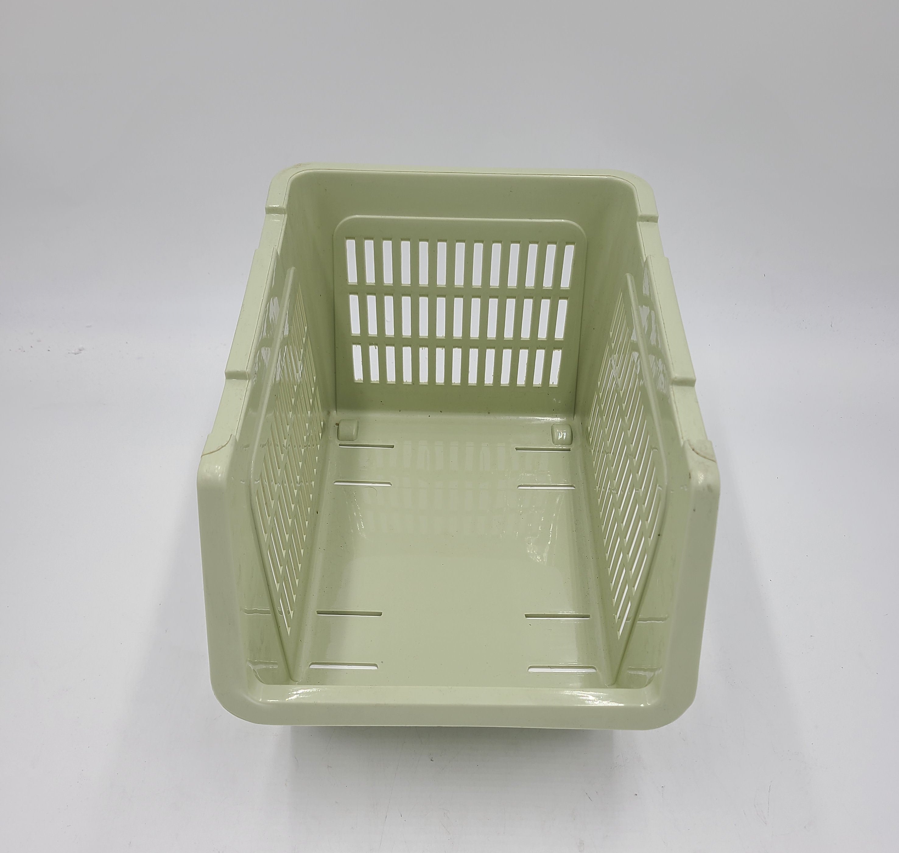 13.5x9.75 Inch Stackable Storage Basket - Foldable Plastic Organizer Bin for Home, Office, Closet & Pantry Organization - Space Saving Storage Solution for Toys, Books, Laundry & More