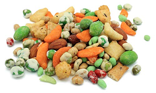 Oregon Farm Fresh Wasabi Pea Mix & Crackers - Healthy Sugar-Free Snack with Wasabi Peanuts, Almonds, Peas - Locally Sourced, Freshly Made - Perfect for Office Snacks, Hiking Trails & Movie Nights (32 oz)