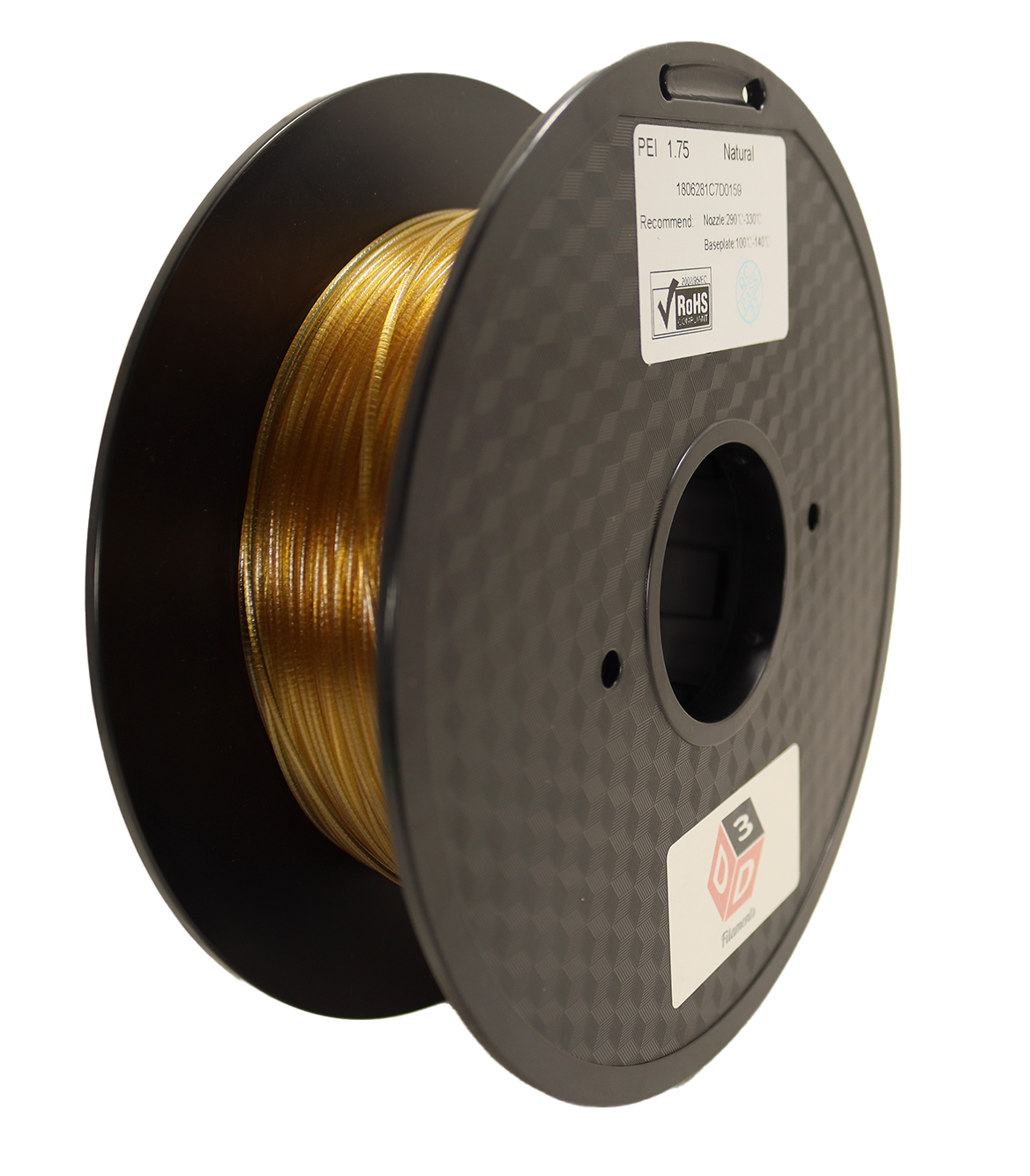 D3D ULTEM PEI Filament 1.75mm 500g - High Temperature Resistant 3D Printing Filament for Aerospace, Automotive & Industrial Applications