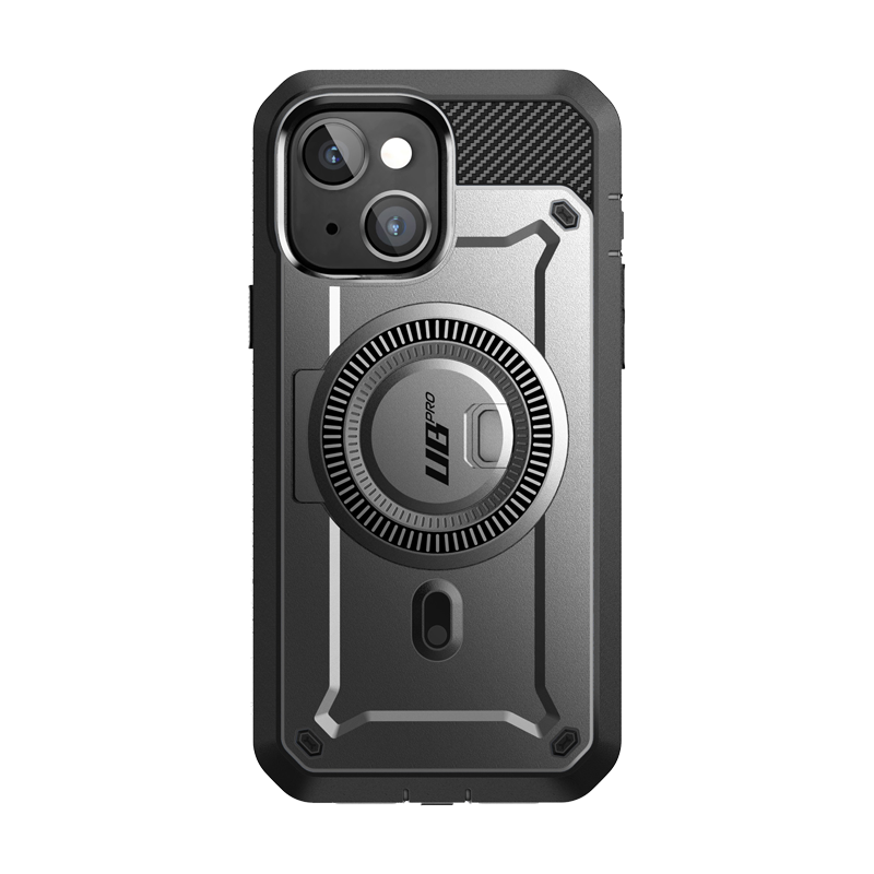iPhone 14 Plus 6.7 Inch Unicorn Beetle PRO MAG Rugged MagSafe Case - Gun Metal | Shockproof Protective Cover with Built-in Screen Protector | Perfect for Outdoor Adventures, Construction Work & Extreme Sports