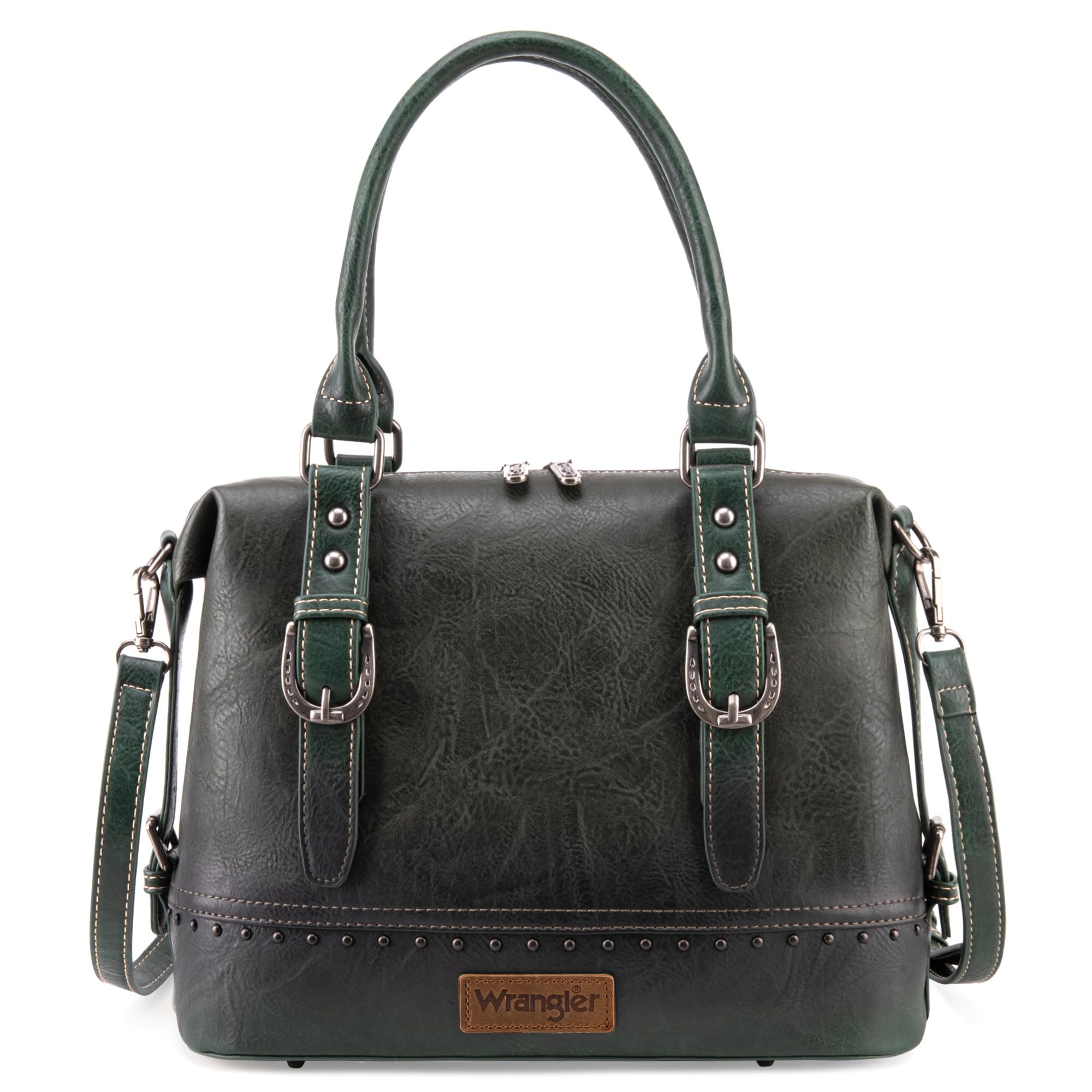 Wrangler Women's Top Handle Doctor Bag - Hobo Shoulder Barrel Satchel Purse for Everyday Use, Work & Travel | Stylish & Functional Handbag