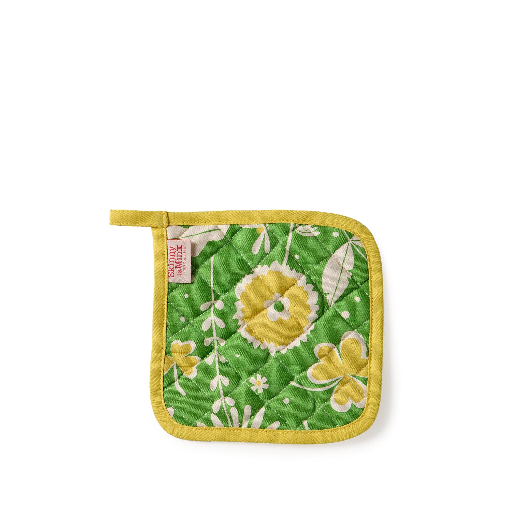 Premium Grass Green Flourish Pot Holder - Heat Resistant & Stylish Kitchen Accessory for Cooking, Baking, and Serving Hot Dishes