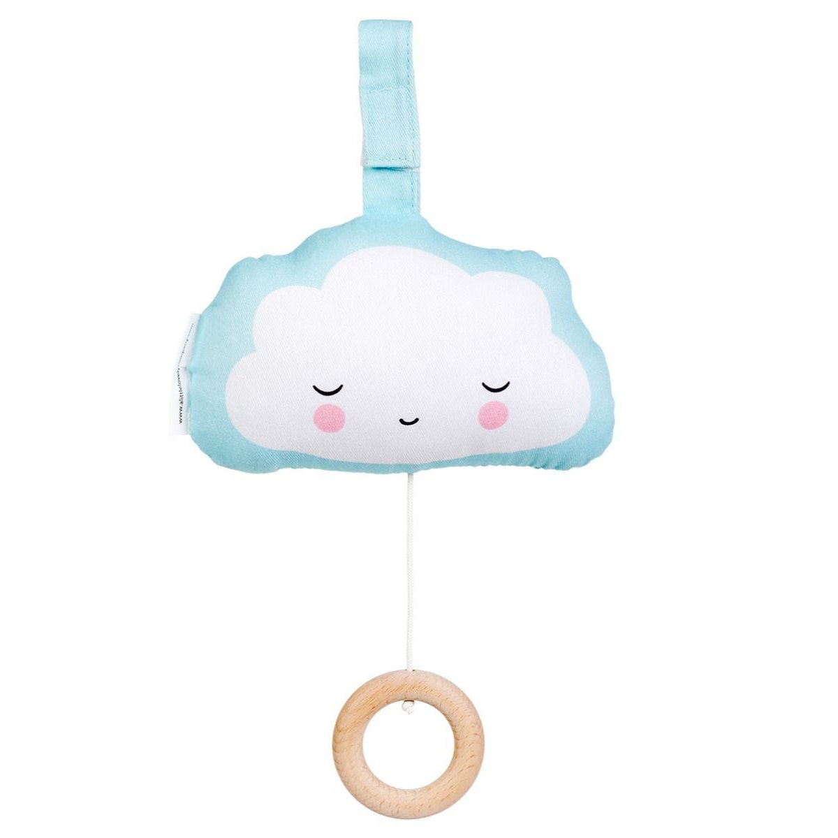 A Little Lovely Company Musical Cloud Mobile - Baby Nursery Crib Mobile with Soothing Music & Rotating Clouds for Newborn Sleep Aid & Nursery Decor