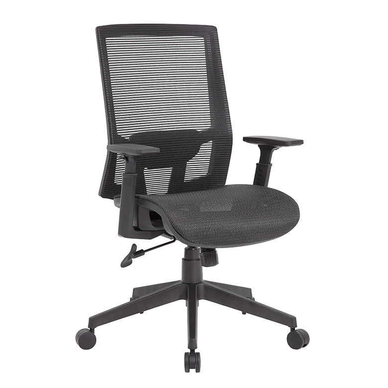 Ergonomic Boss Mesh Chair B6044 - High Back Adjustable Office Task Chair with Lumbar Support for Home & Office Workspace Comfort