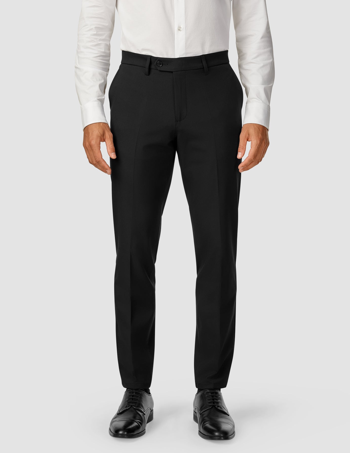 Premium Men's Dress Pants - Classic Black Business Slacks for Office, Wedding & Formal Events - Comfortable & Professional Work Pants