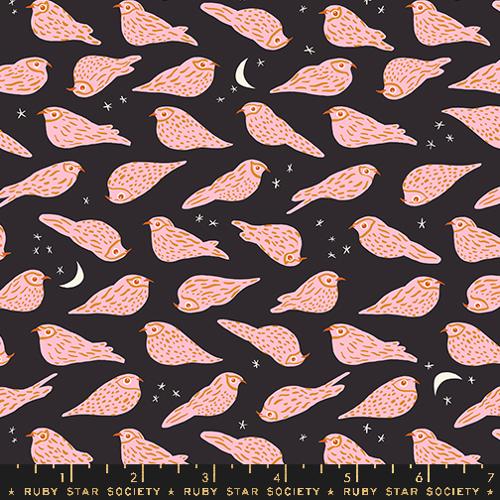 Whippoorwill Soft Black Fabric by Ruby Star Society - RS3078 16 - Premium Cotton Quilting Material for DIY Crafts, Home Decor & Sewing Projects