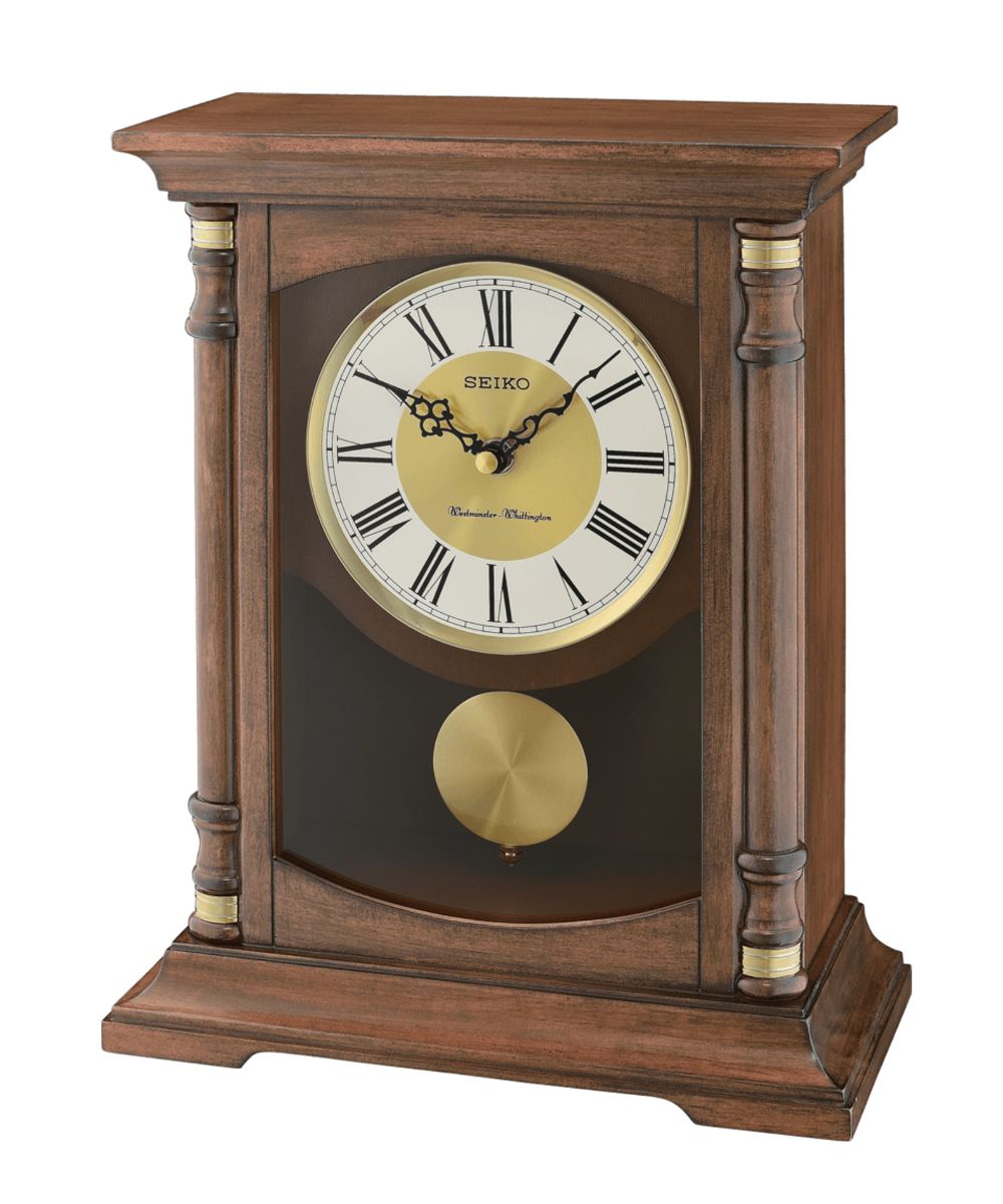 10H Mantle with Pendulum and Chime Clock - Antique Style Wall Clock for Living Room, Bedroom & Office Decor - Perfect for Home, Office & Gifts