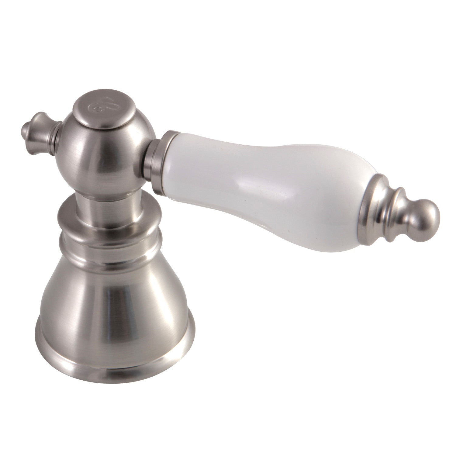 American Patriot FSCH1978APLC Brushed Nickel Porcelain Lever Handle (Cold Side) - Perfect for Bathroom & Kitchen Faucet Replacement