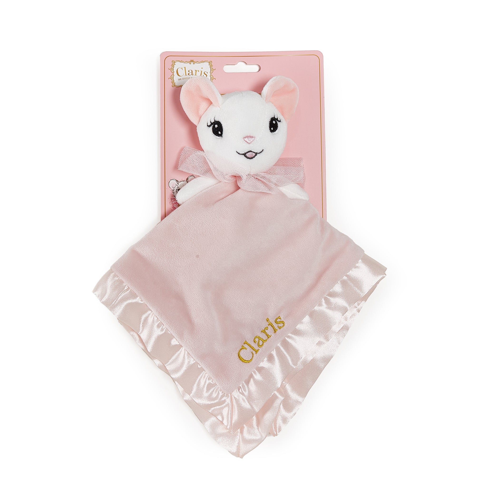 Claris The Mouse Comfort Blanket - Soft Plush Baby Security Blanket for Toddlers | Perfect for Nap Time, Bedtime & Travel