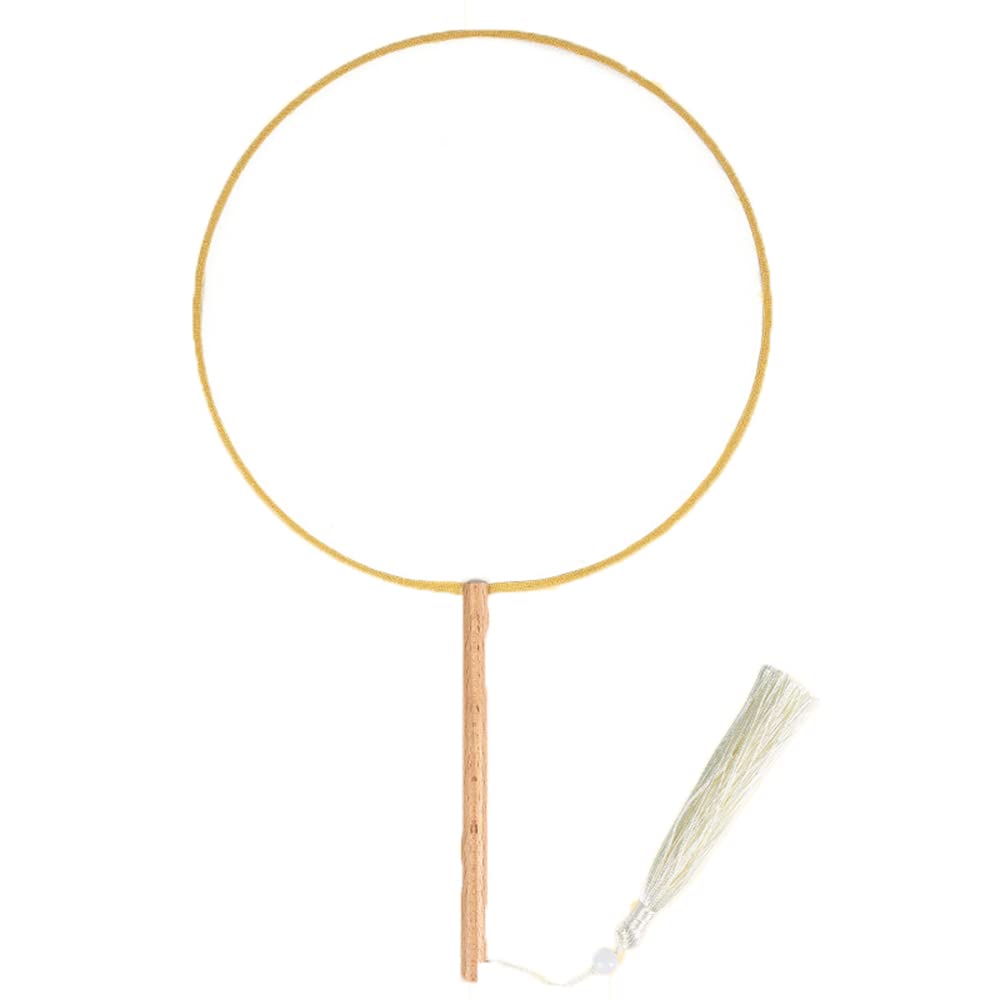 HUANGSHEN Handheld Chinese Palace Fan - DIY Blank Painting Fan with Ancient Style Design for Calligraphy & Art, Perfect for Traditional Dance, Home Decor, and Cultural Events