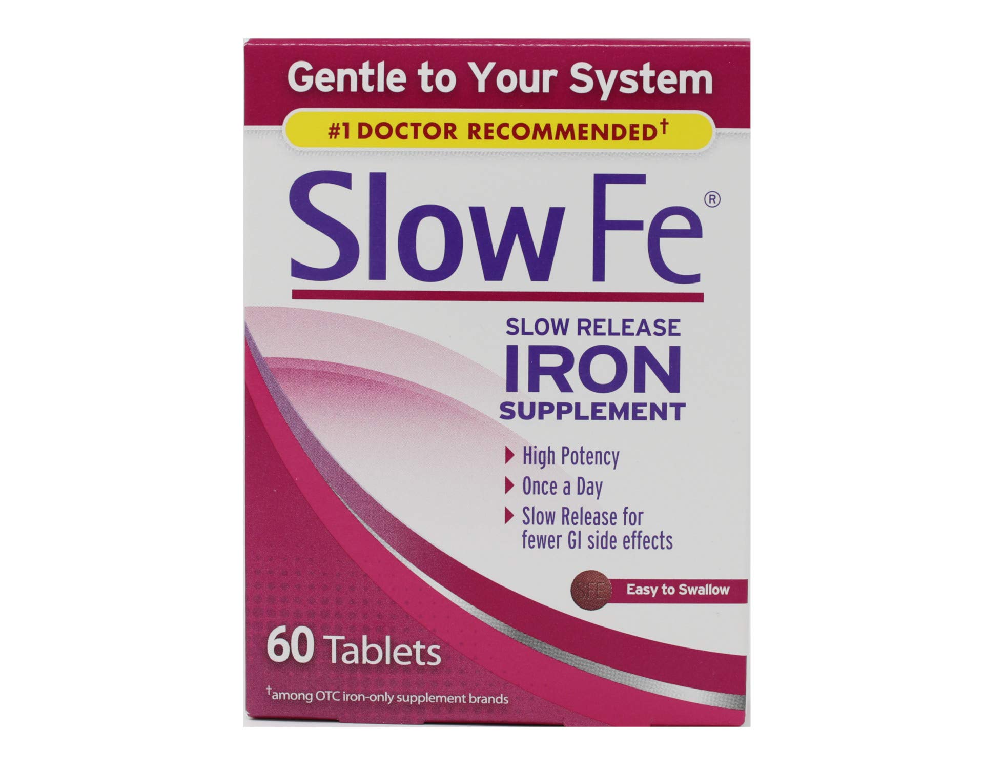 Slow Fe Iron Supplement Tablets - 300 Tablets (5 Packs of 60) for Anemia Relief & Energy Boost - Gentle on Stomach - Doctor Recommended Iron Pills for Women & Men - Supports Healthy Blood & Energy Levels - Perfect for Pregnancy, Active Lifestyle & Vegetarian Diets