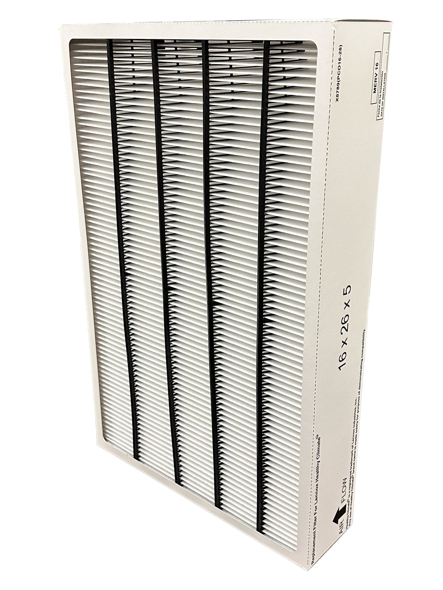 Lennox Healthy Climate X8789 MERV 16 Air Filter 16x26x5 - Compatible with Atomic & PCO16 28 - High Efficiency HVAC Replacement - Perfect for Allergy Relief & Clean Air in Homes & Offices