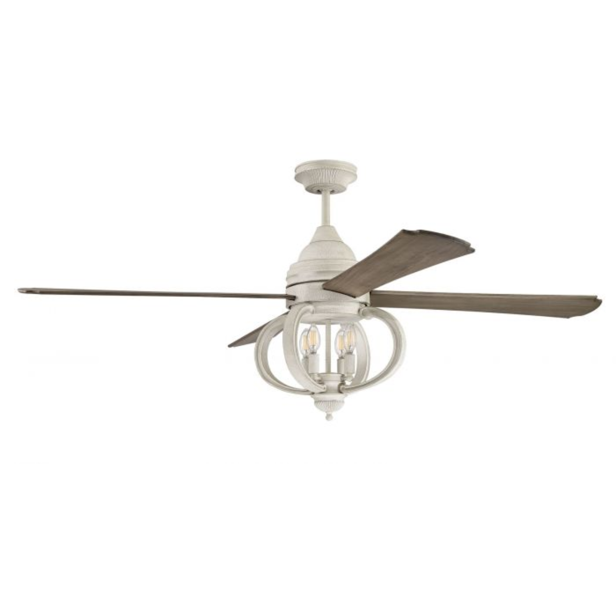 Craftmade 60 Augusta Cottage White Ceiling Fan with Driftwood Blades - Indoor Cooling Fan for Living Room, Bedroom & Office
