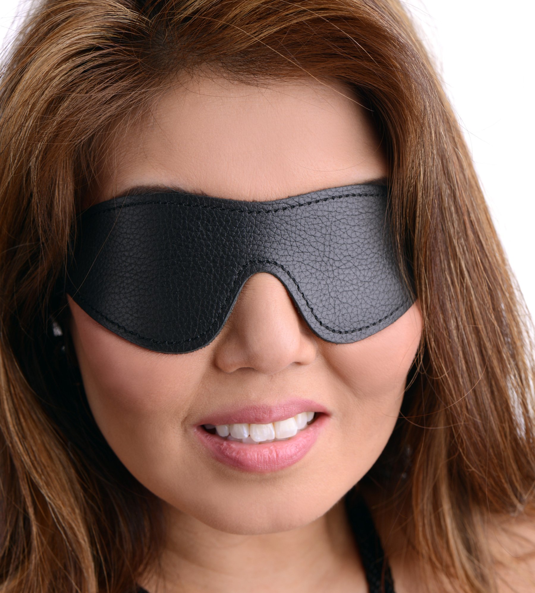 Premium Leather & Velcro Sleep Mask for Women & Men - Soft Adjustable Eye Cover for Travel, Meditation & Deep Sleep - Black & Brown Options